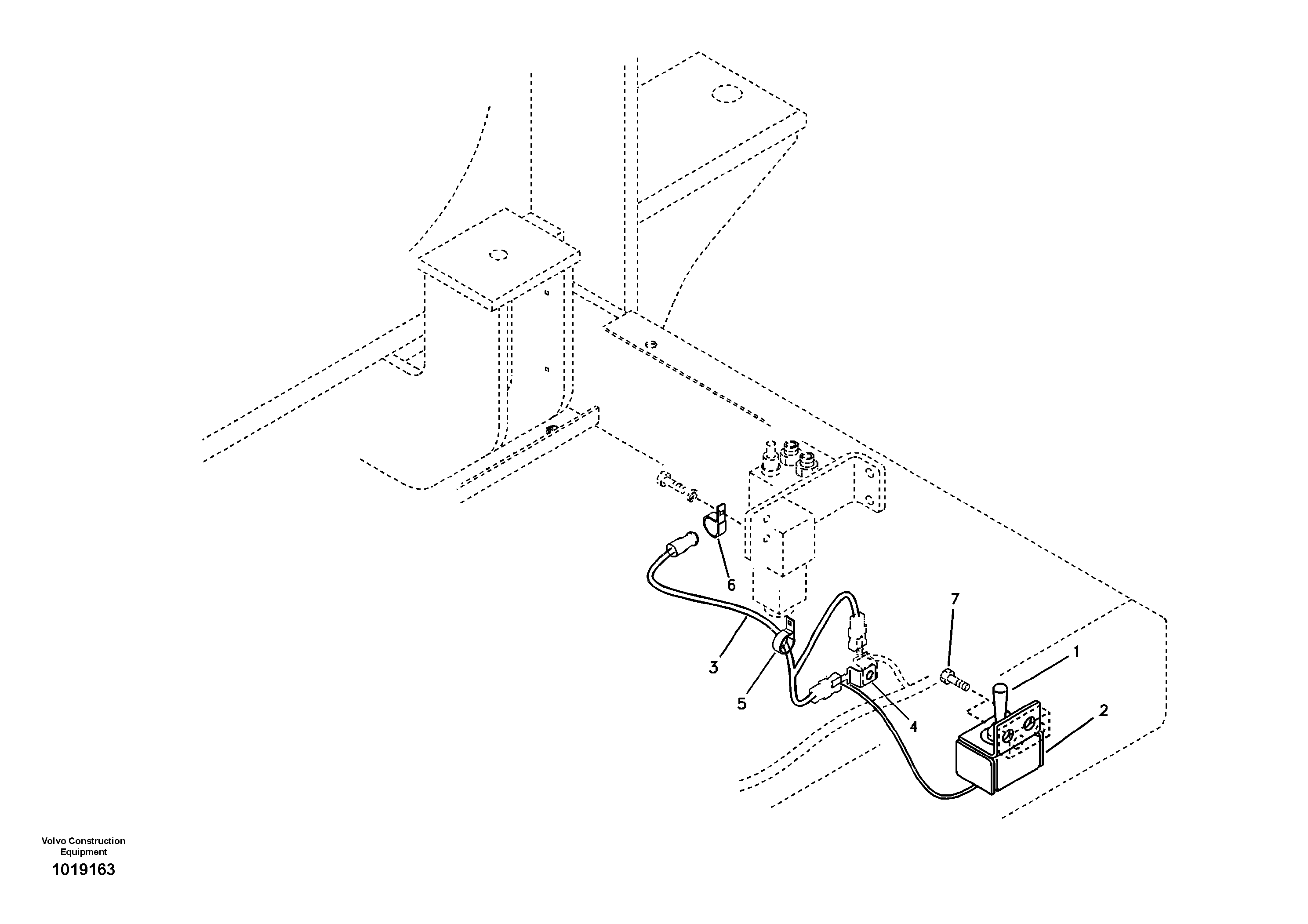 Cable and wire harness, Removal counterweight. — volvo parts diagram