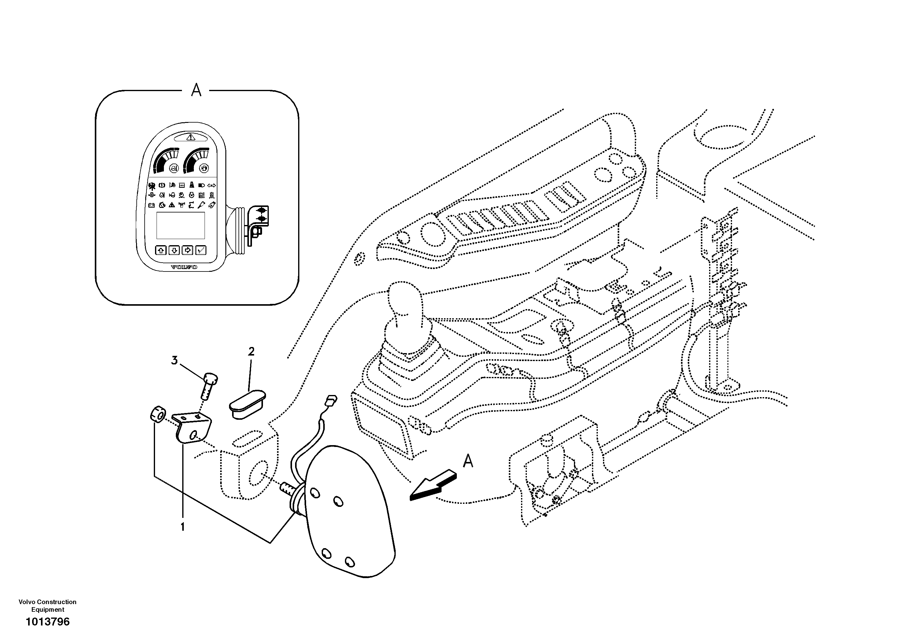 Instrument panel, warning unit and information unit — volvo parts diagram