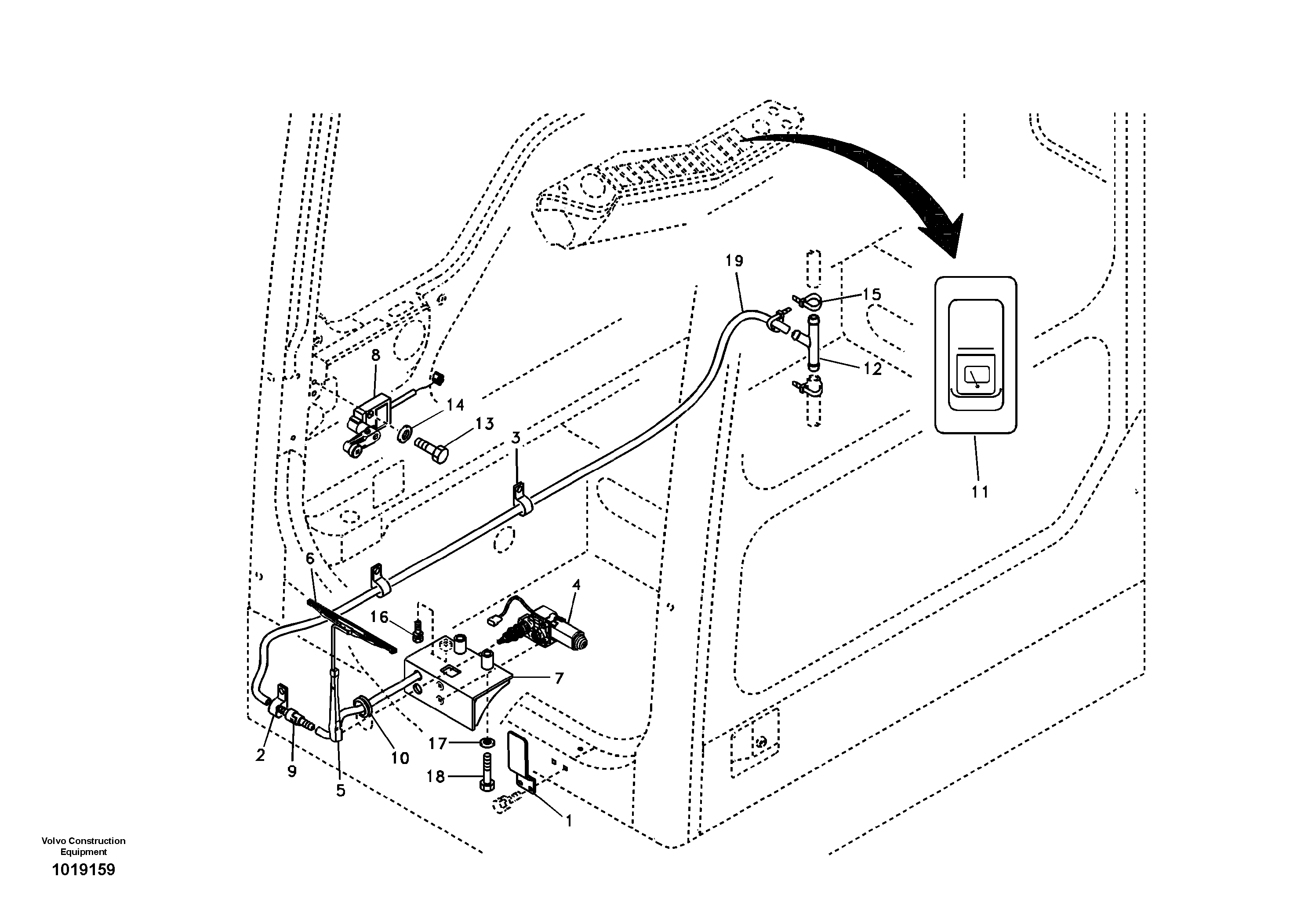 Lower wiper — volvo parts diagram