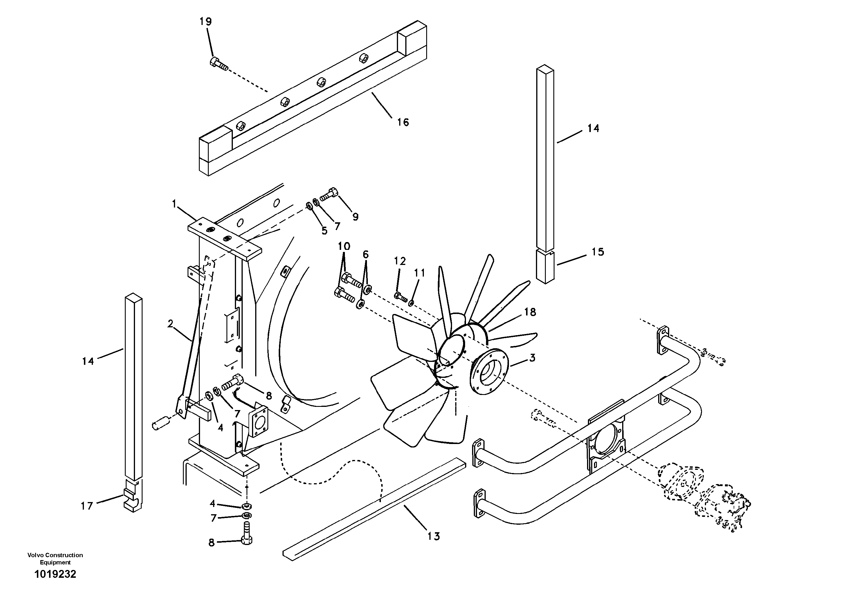 Hydraulic system, oil cooler mount — volvo parts diagram
