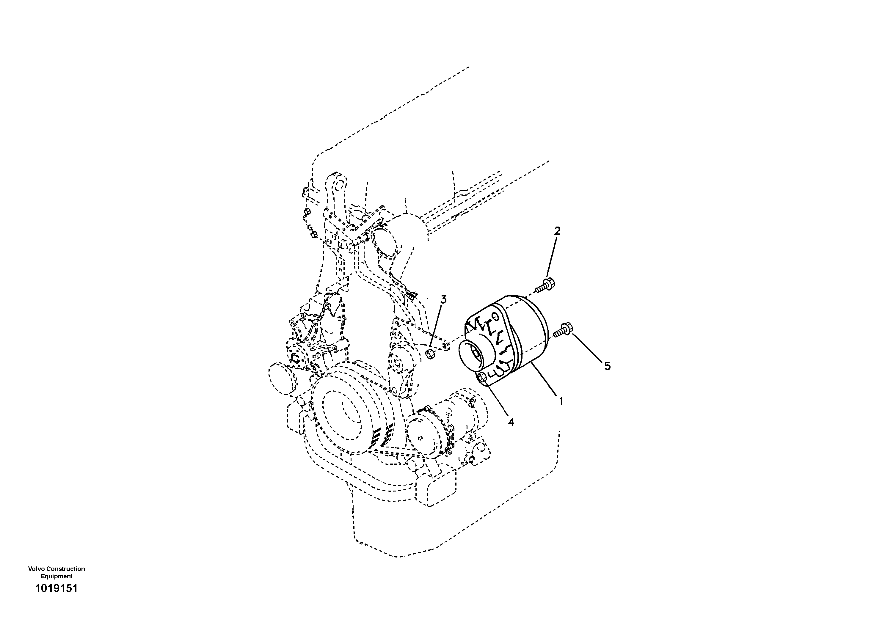 Alternator with assembling details — volvo parts diagram