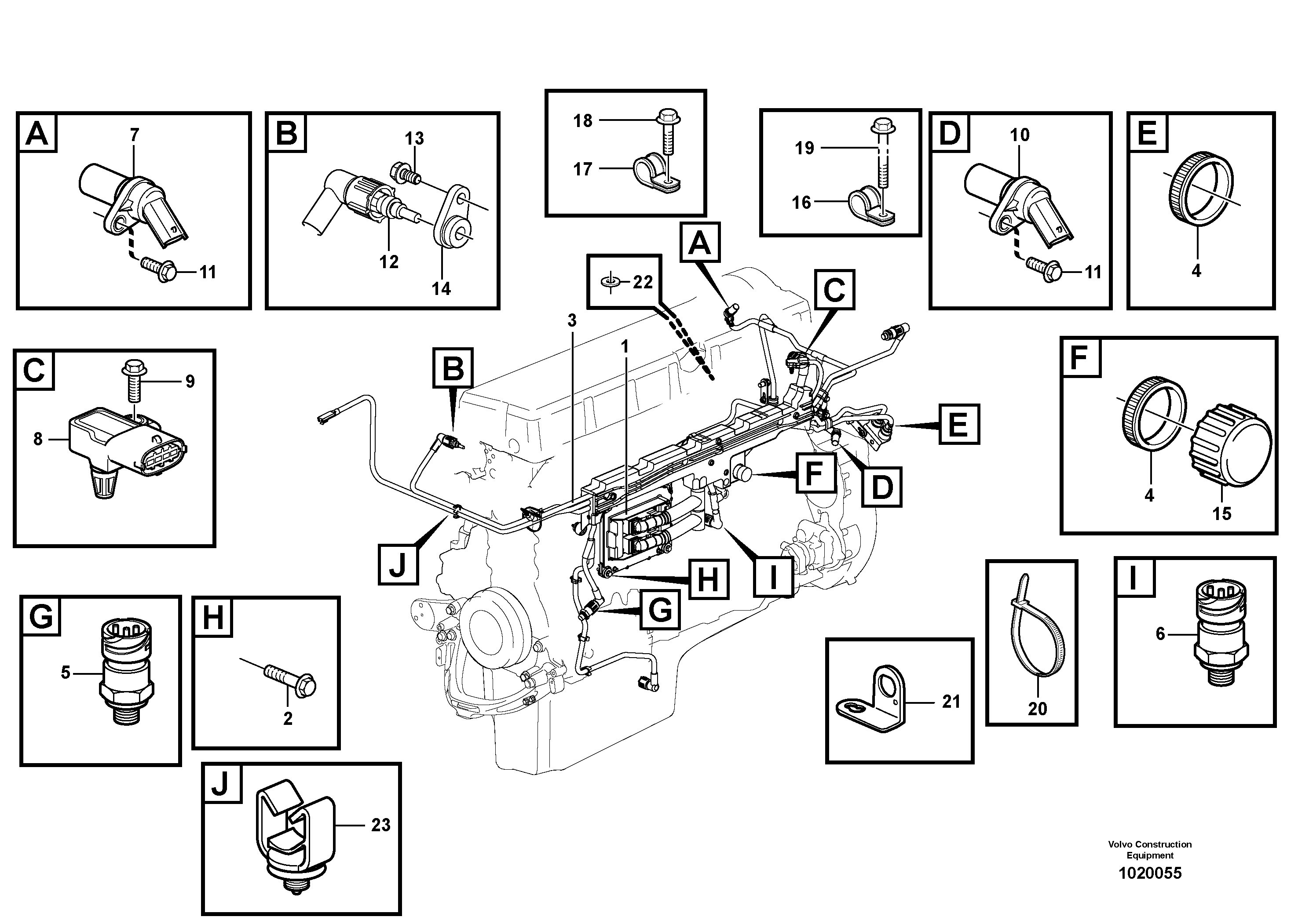 Cable harness, engine, Ecu — volvo parts diagram