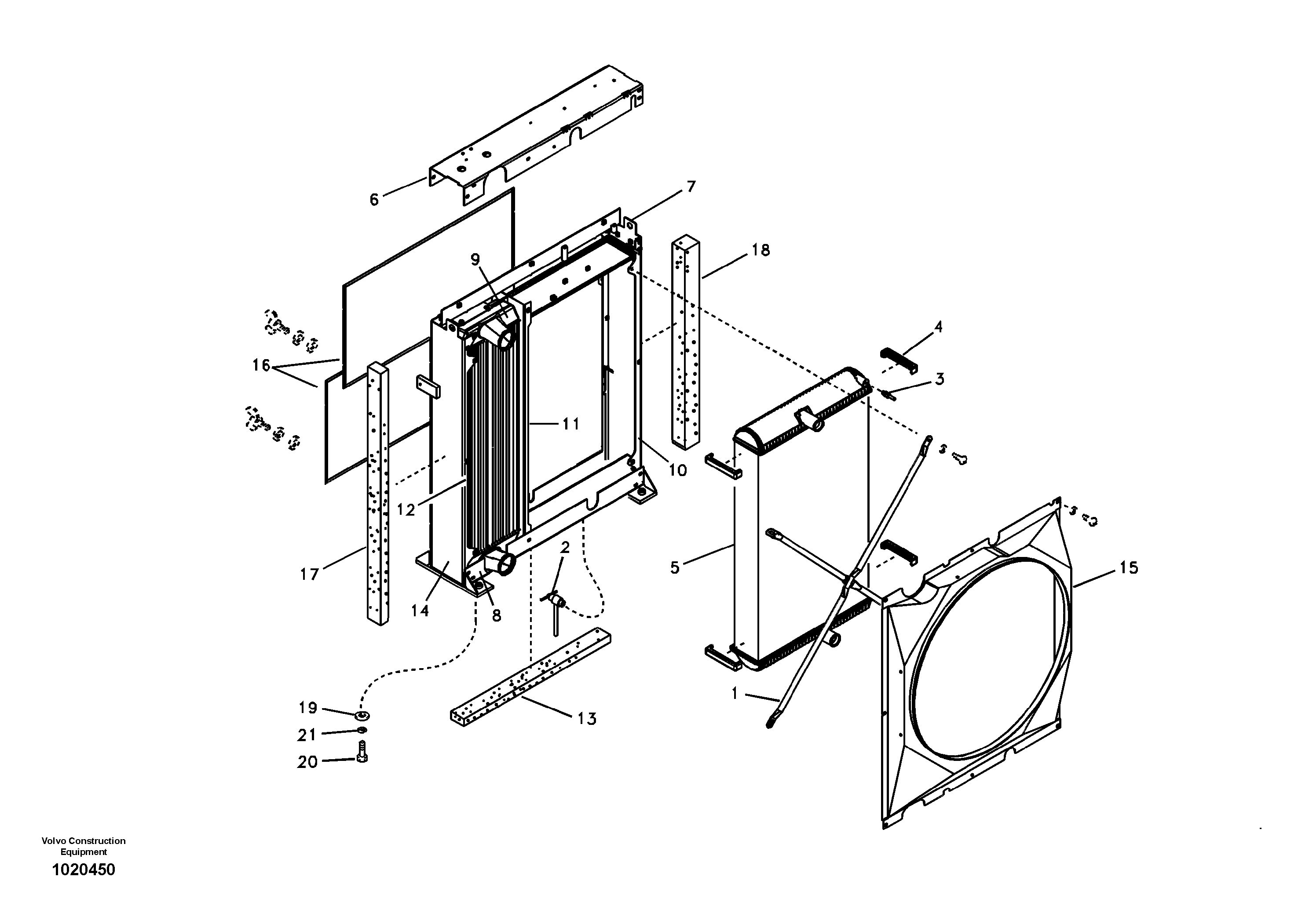 Radiator — volvo parts diagram