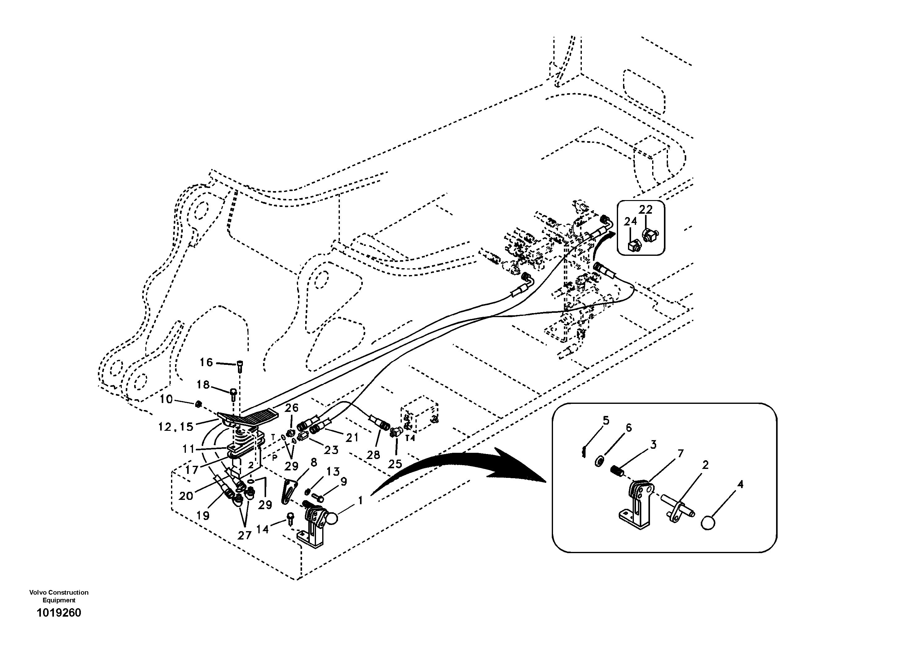 Servo system, hammer and shear — volvo parts diagram