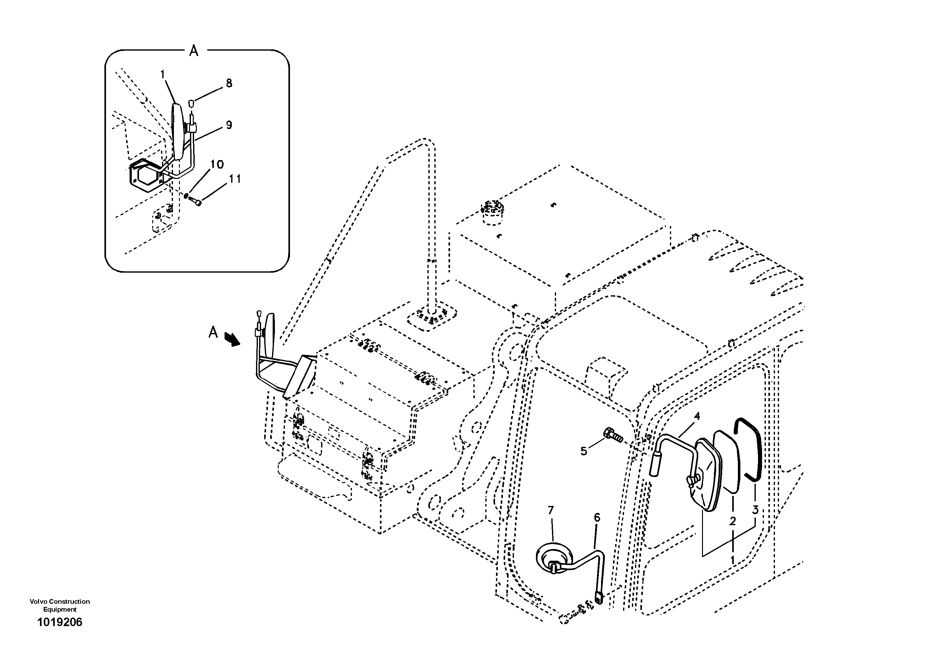 Rear view mirror — volvo parts diagram