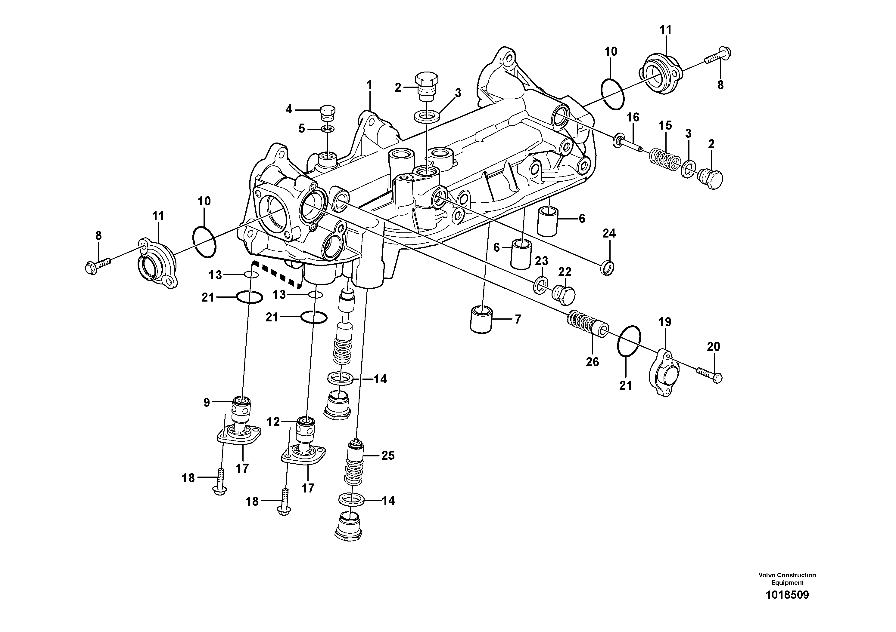 Oil filter housing — volvo parts diagram