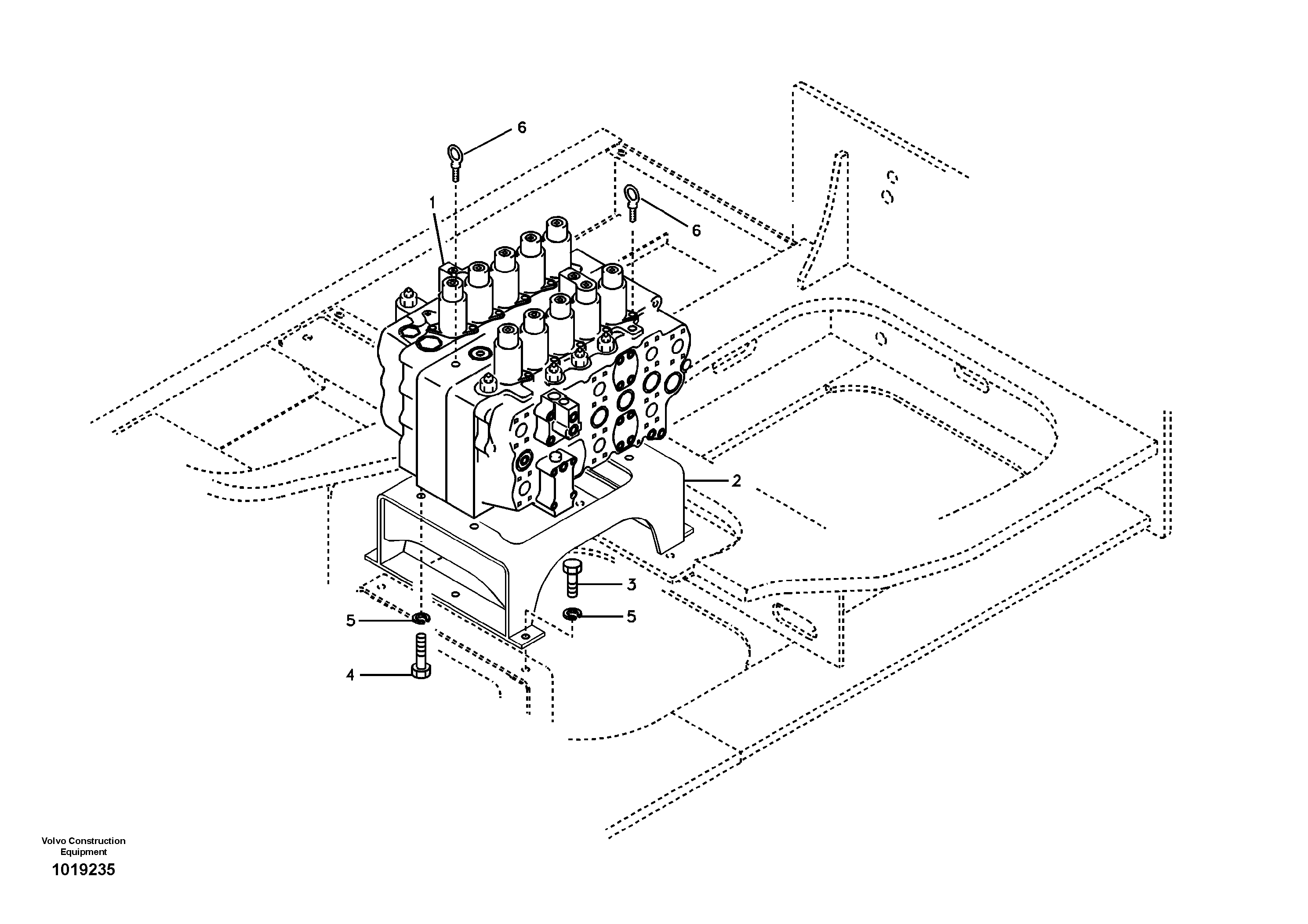 Control valve with fitting parts. — volvo parts diagram