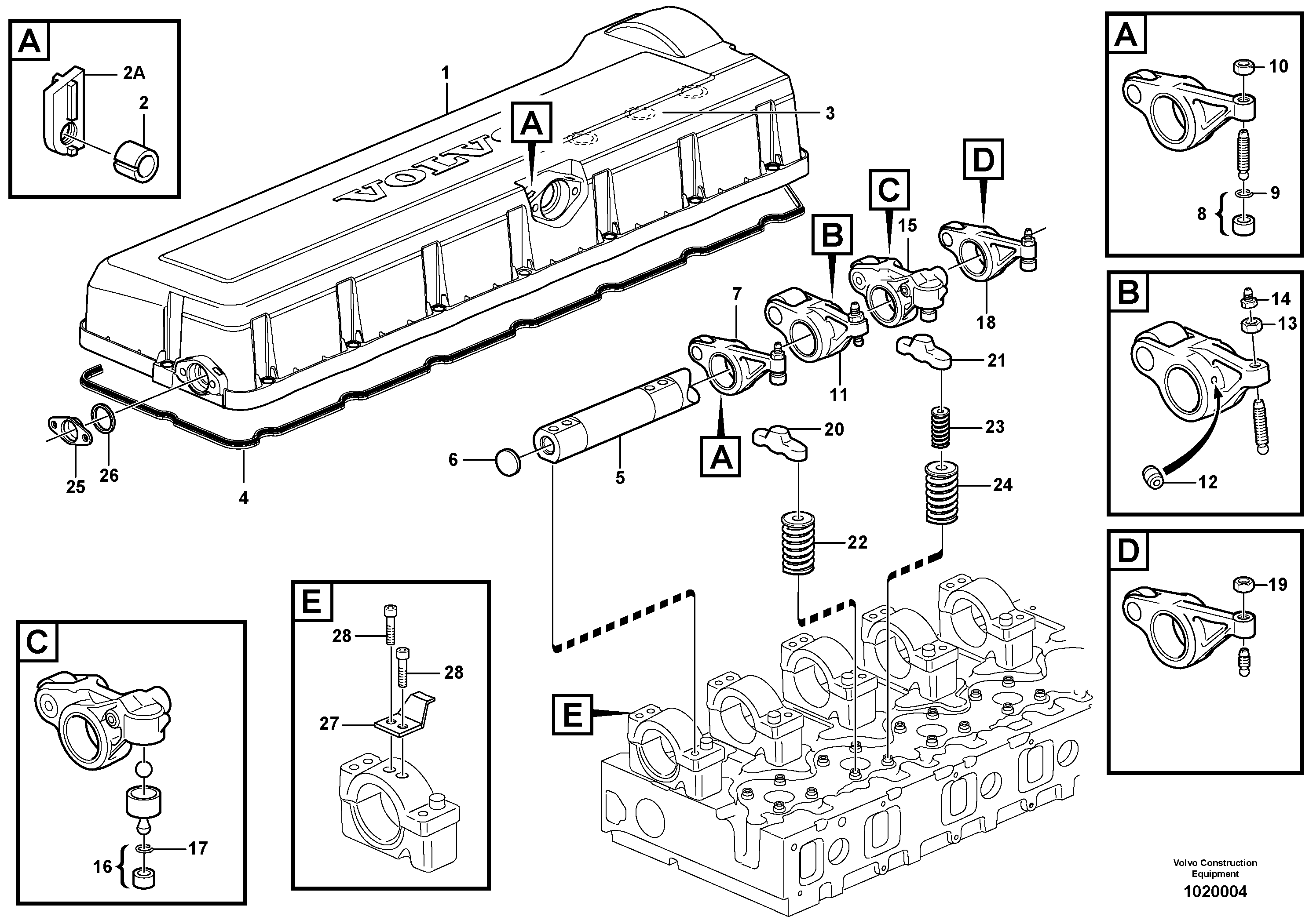 Valve mechanism — volvo parts diagram
