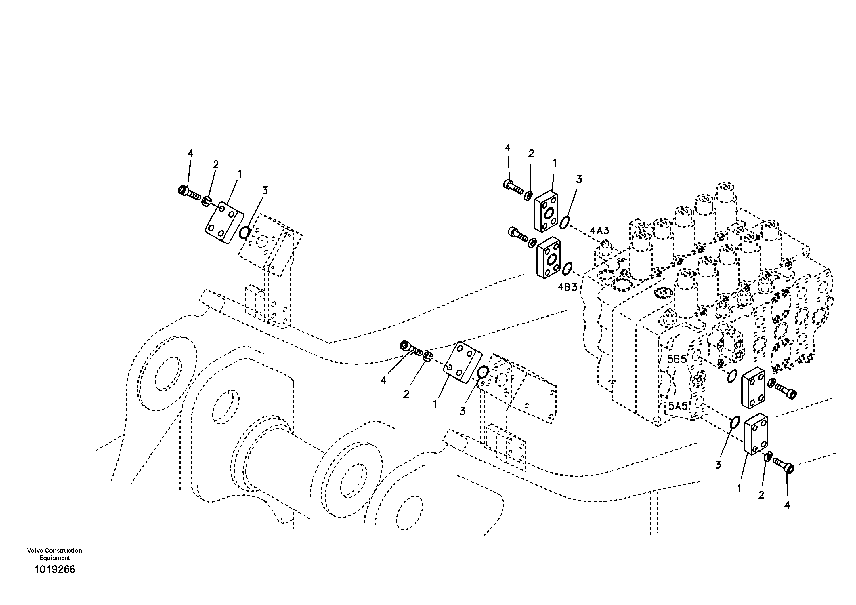 Working hydraulic, hydraulic plugs for no boom — volvo parts diagram
