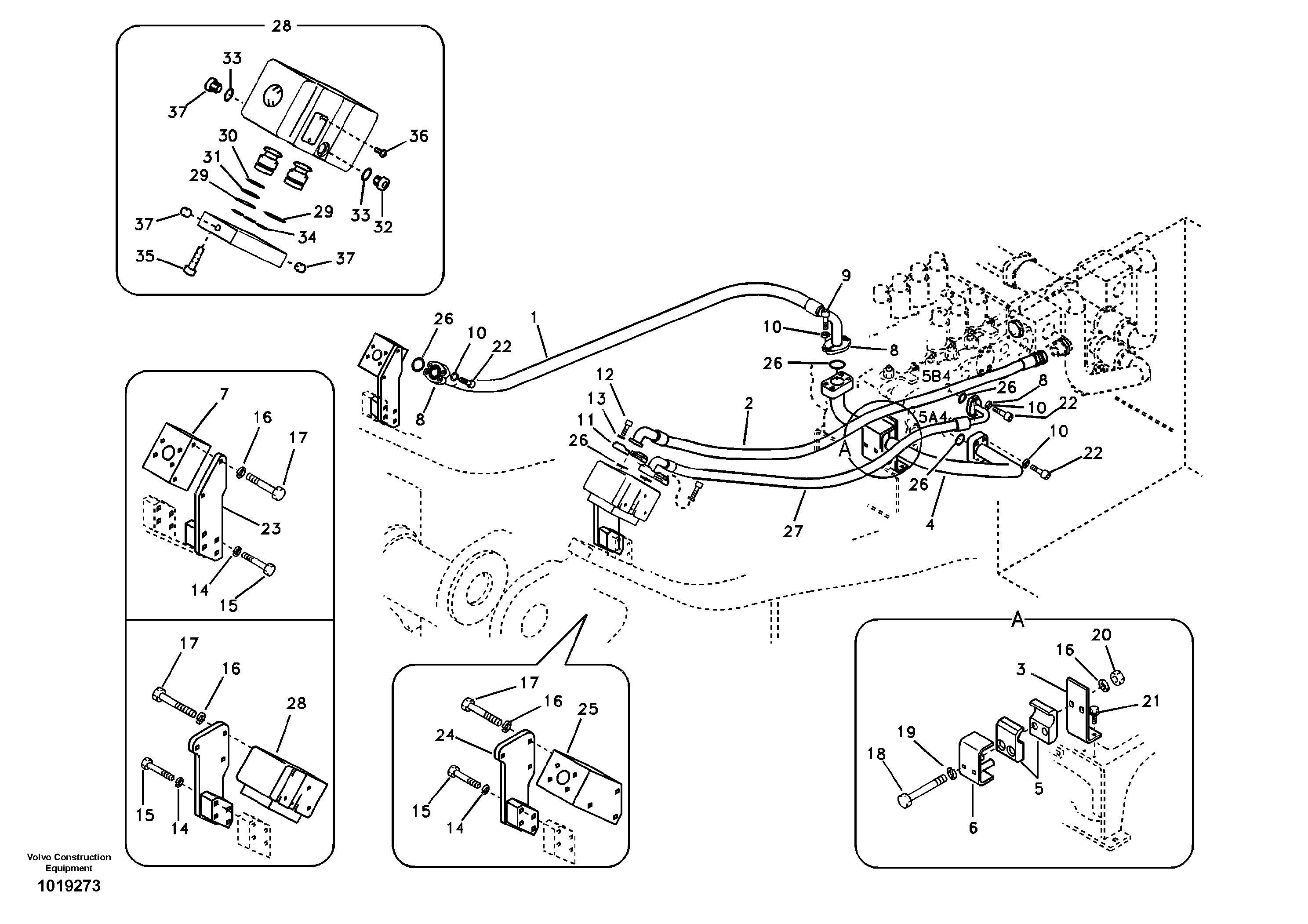 Working hydraulic, hammer and shear for upper — volvo parts diagram