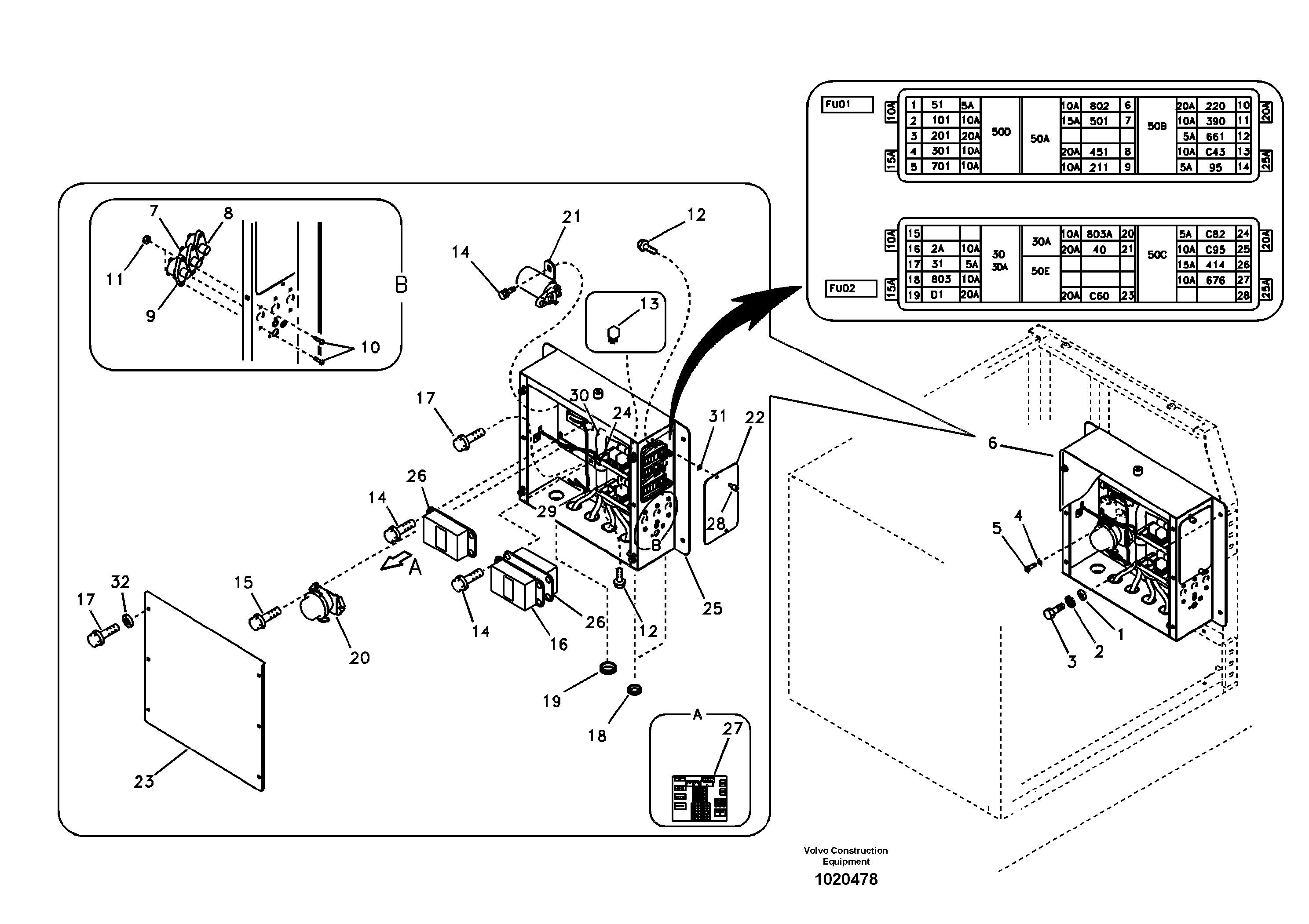 Electrical relay — volvo parts diagram