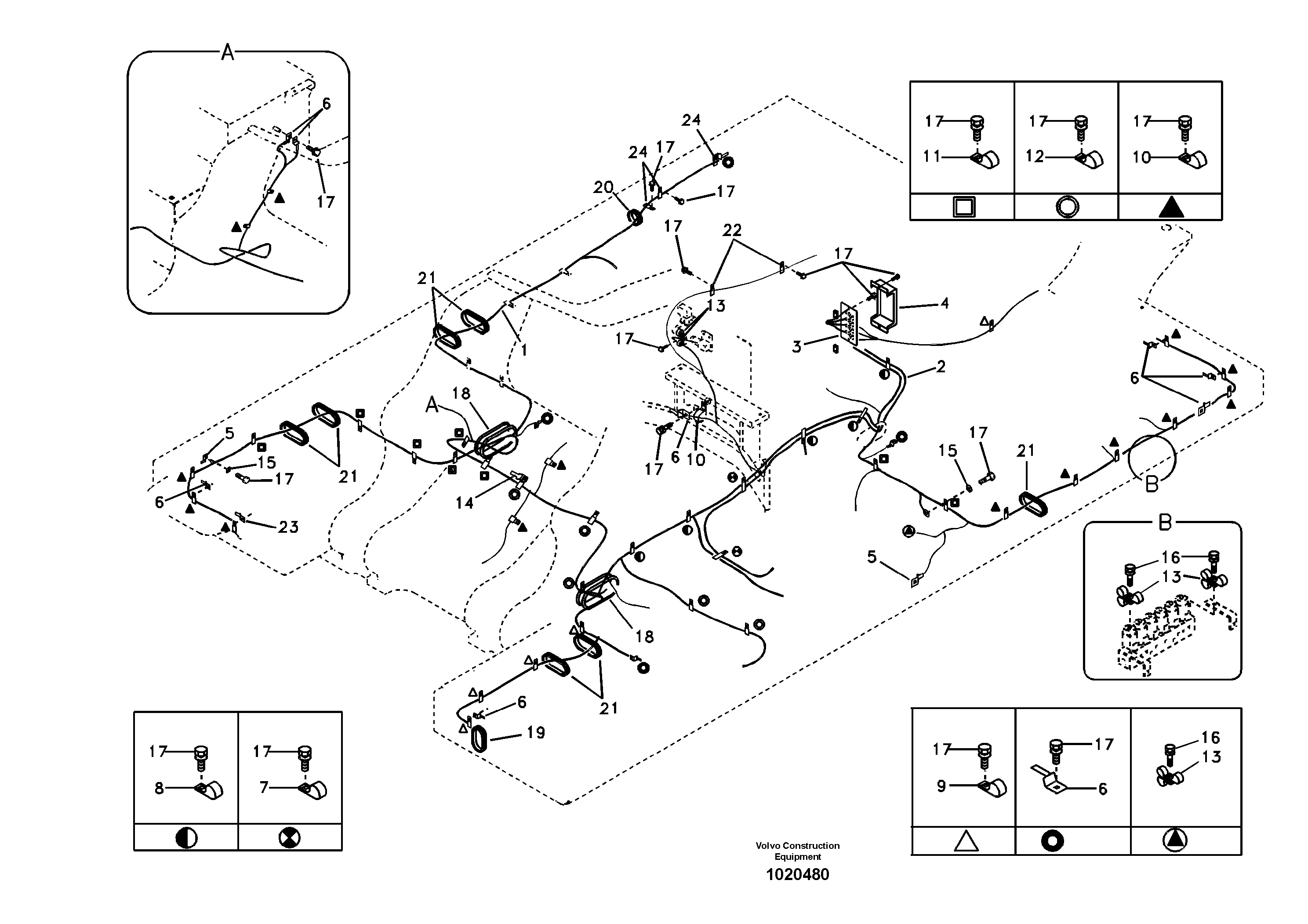Cable and wire harness, main — volvo parts diagram