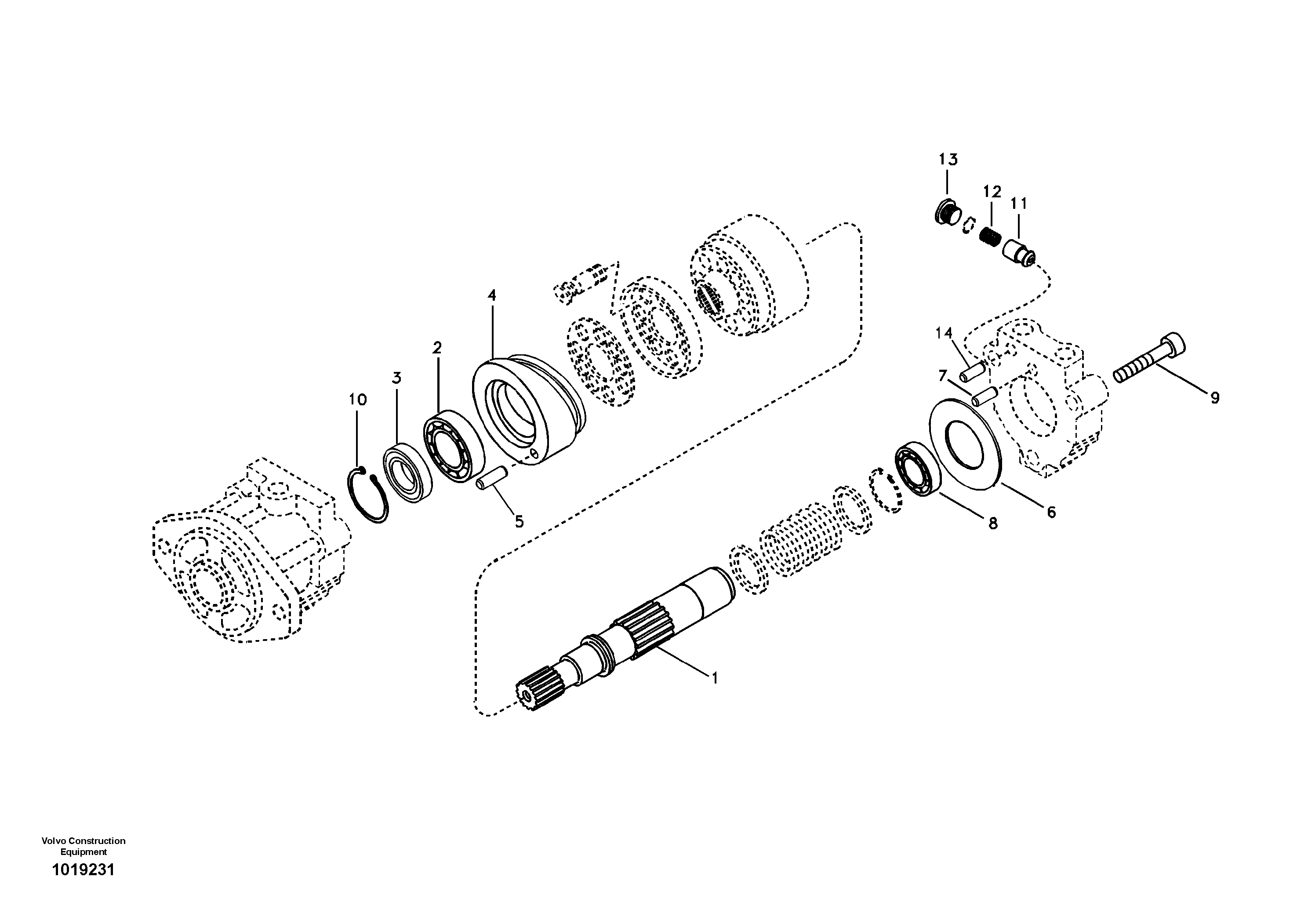 Hydraulic system, oil cooling fan motor — volvo parts diagram