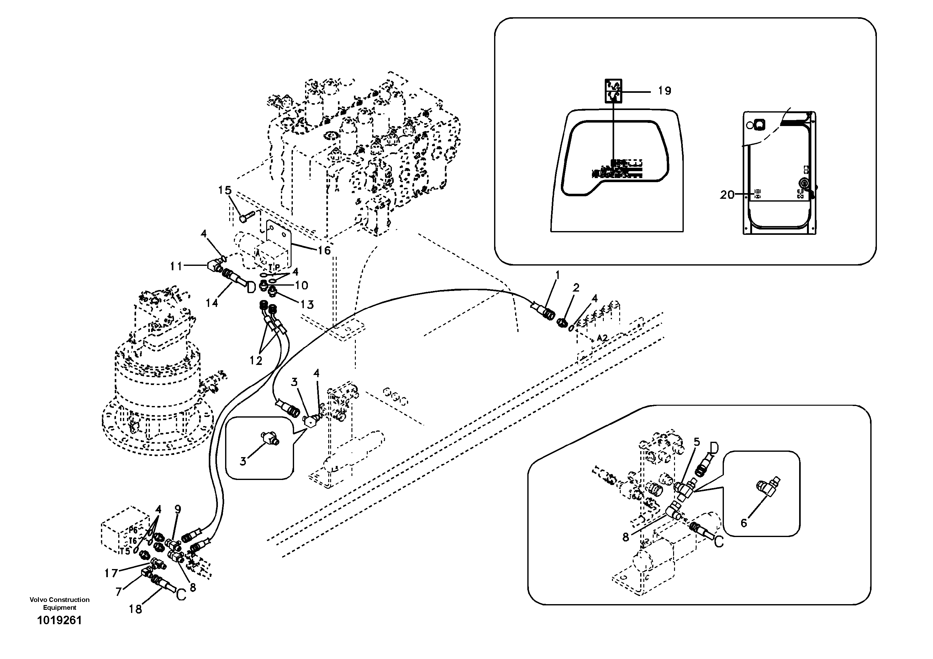 Servo system, hammer and shear — volvo parts diagram