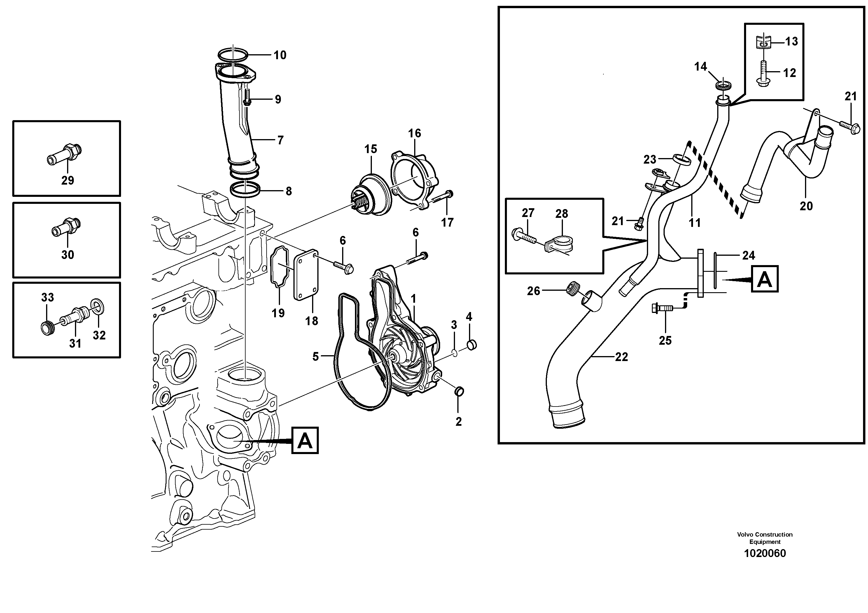 Water pump — volvo parts diagram