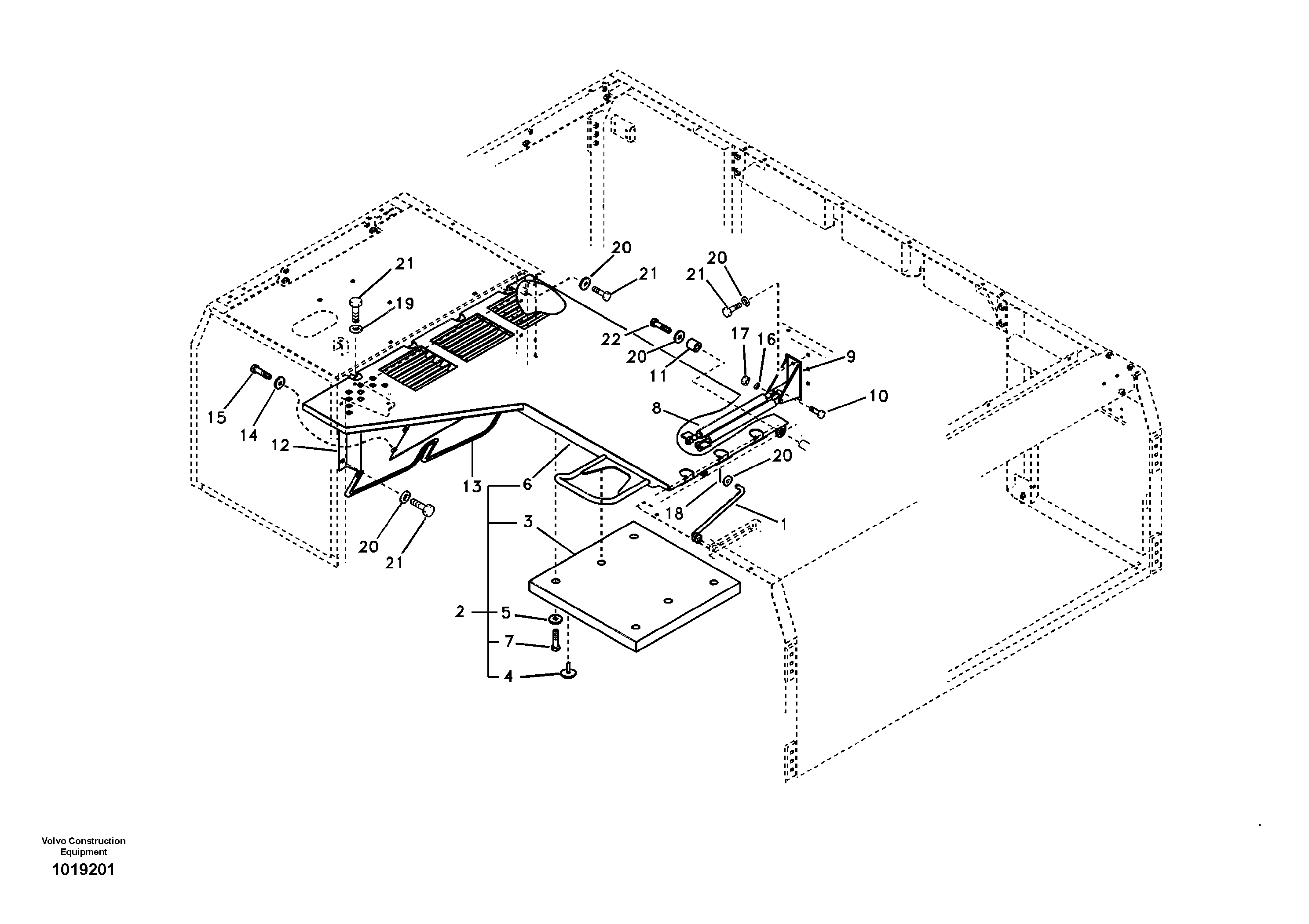 Cover, control valve — volvo parts diagram