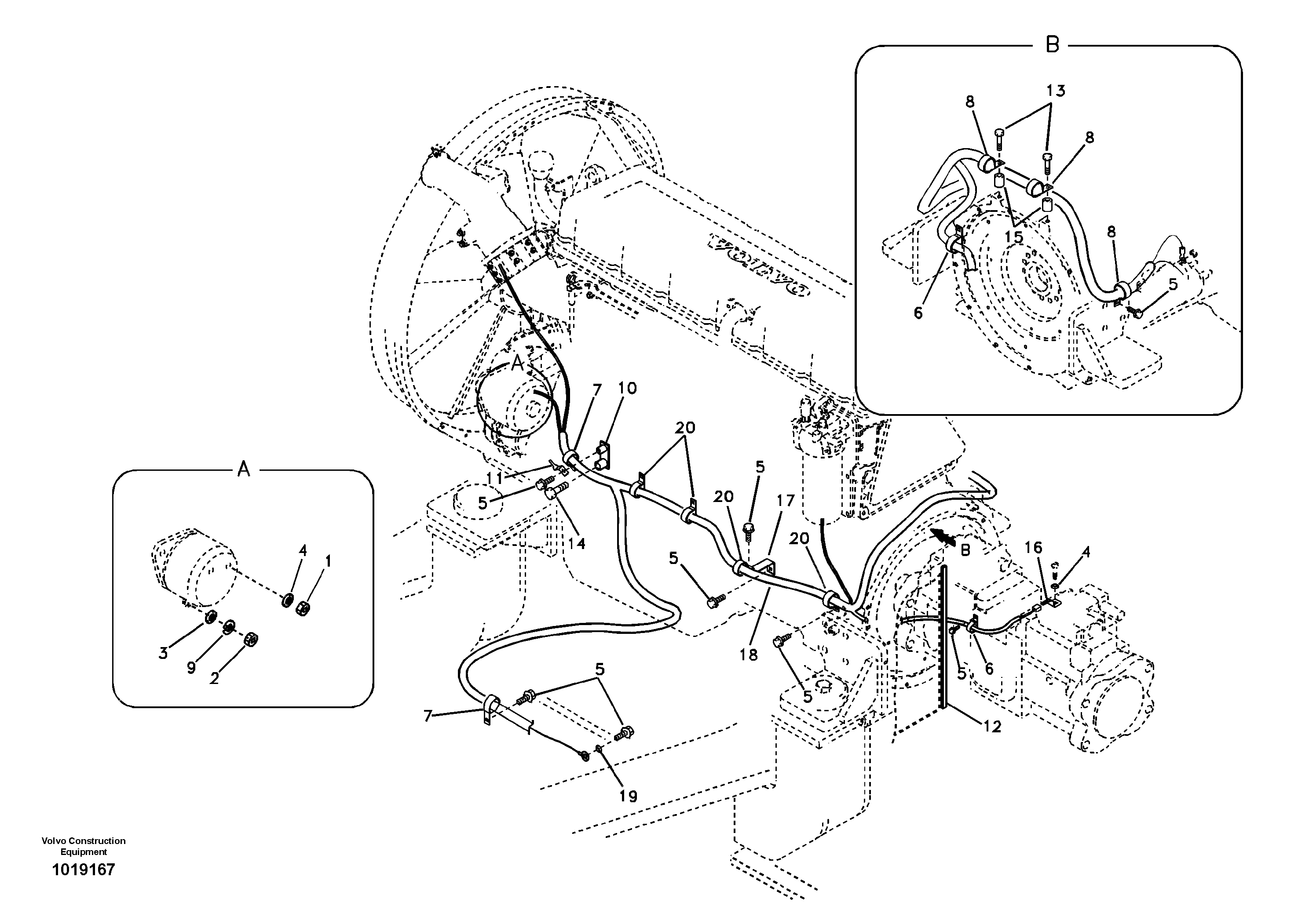 Cable harness, engine — volvo parts diagram
