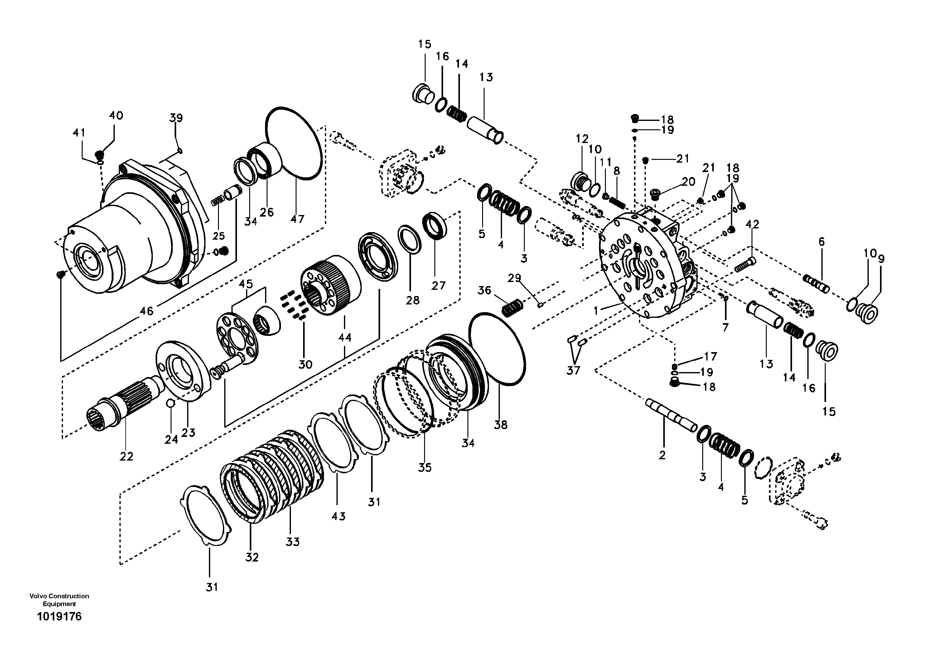 Travel motor — volvo parts diagram