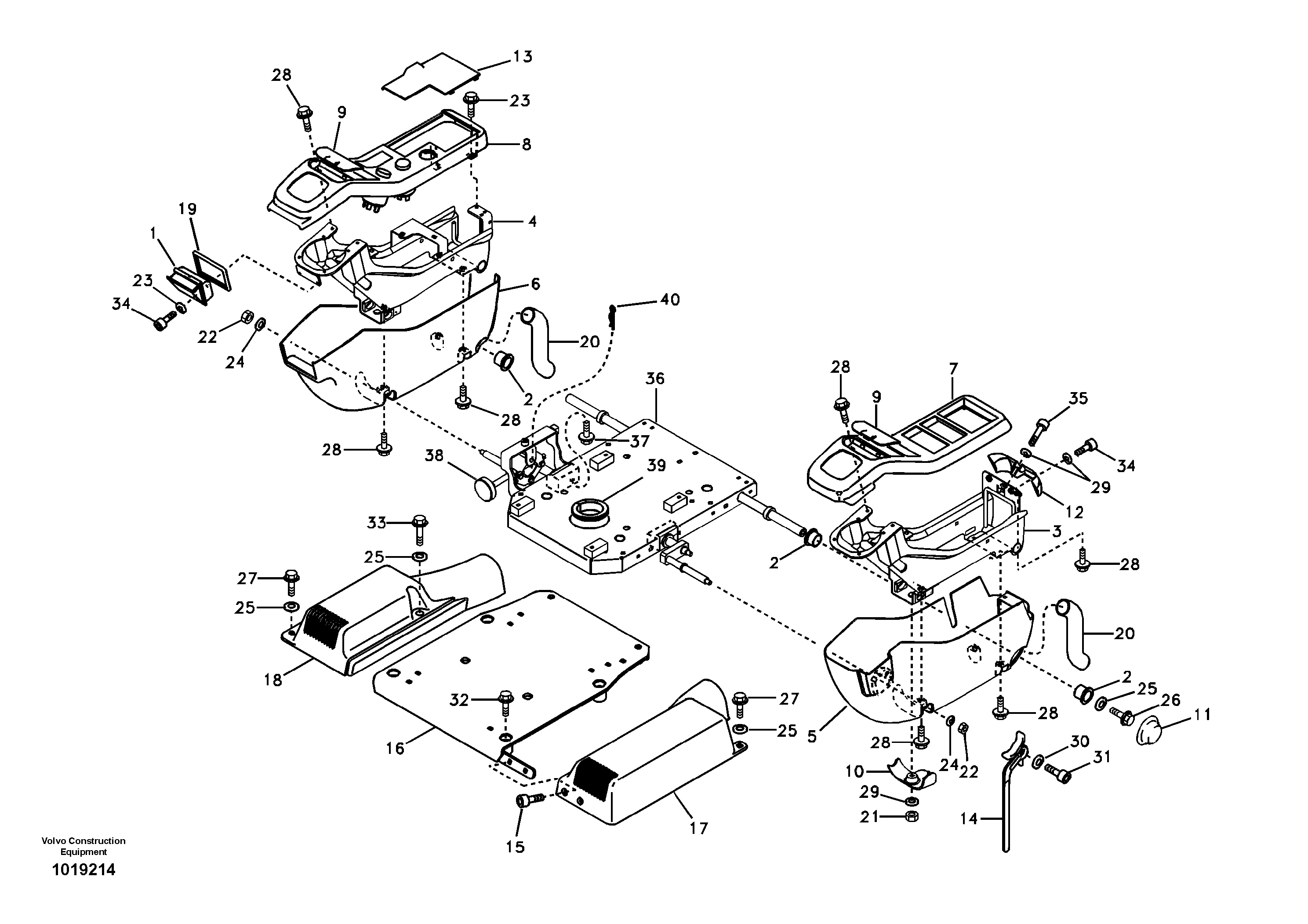 Instrument panel, control panel — volvo parts diagram
