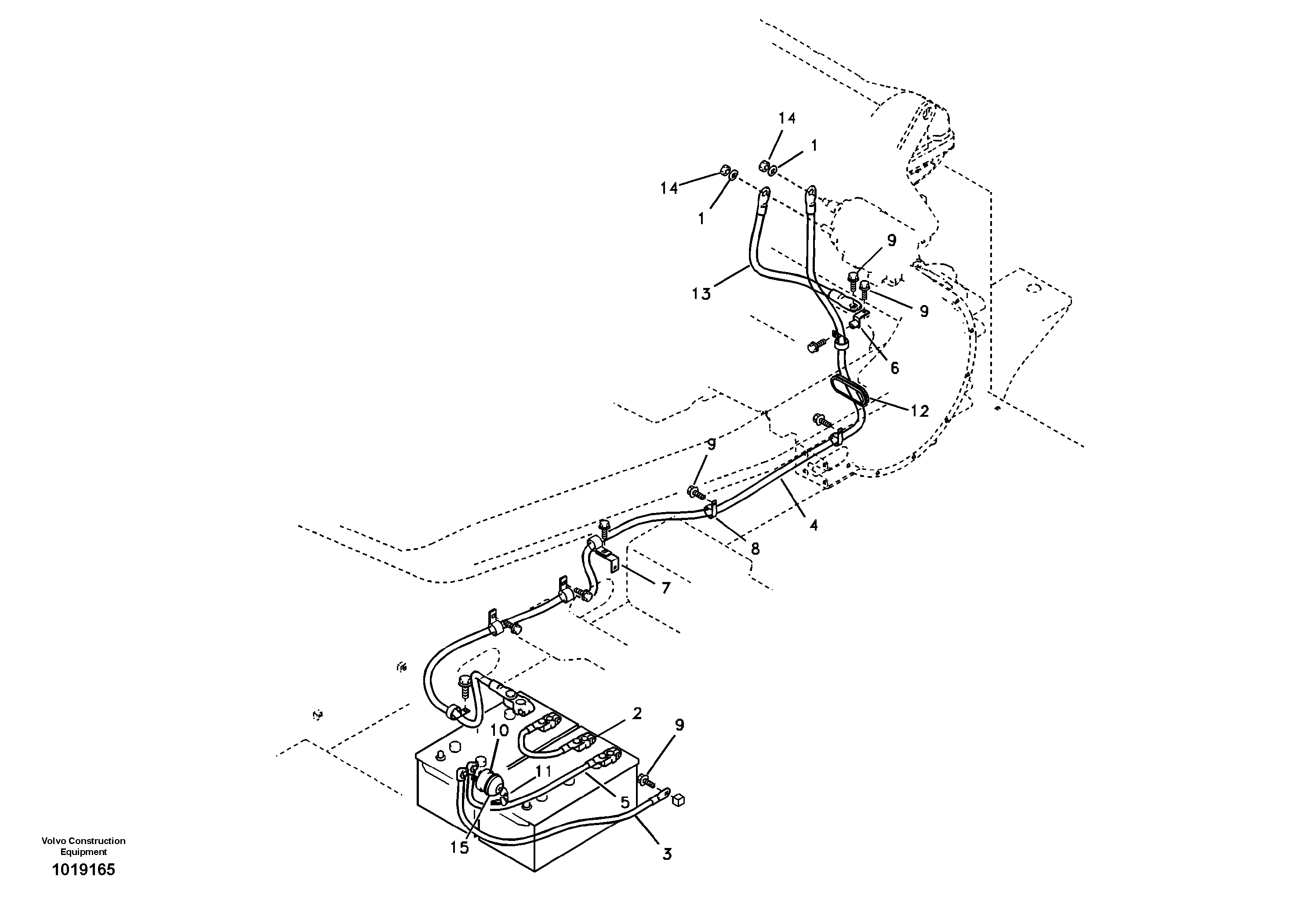 Cables, battery — volvo parts diagram