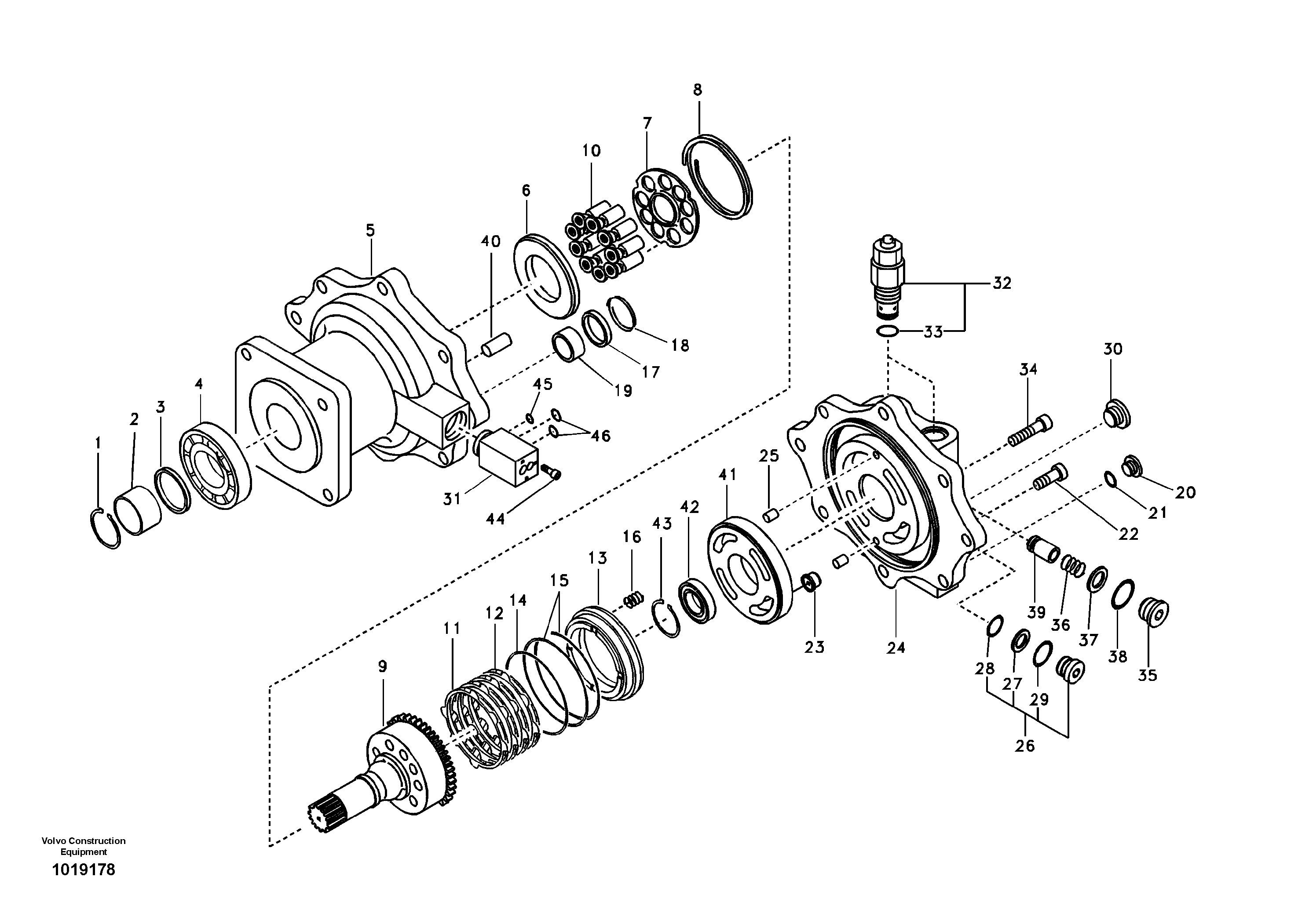 Swing motor — volvo parts diagram