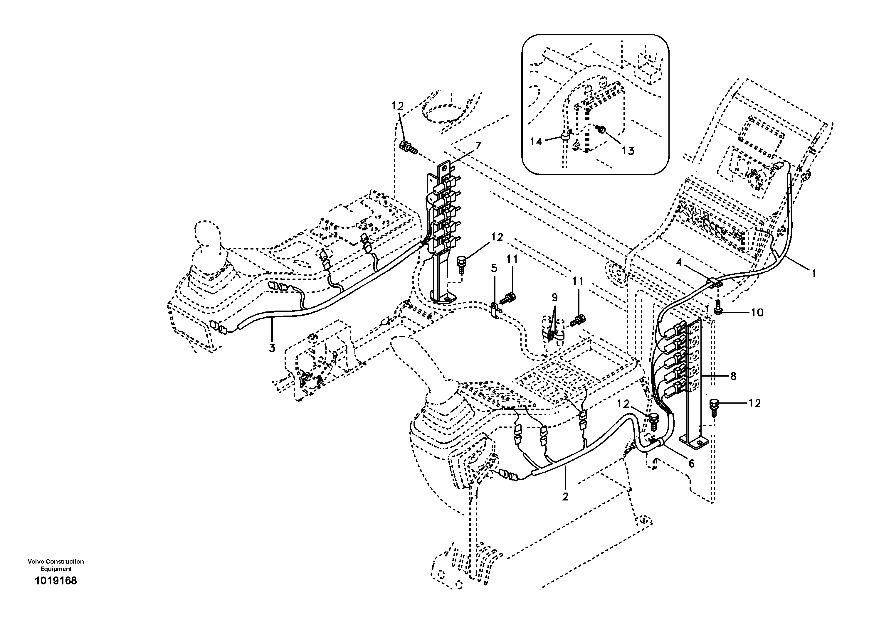 Cable and wire harness, instrument panel — volvo parts diagram