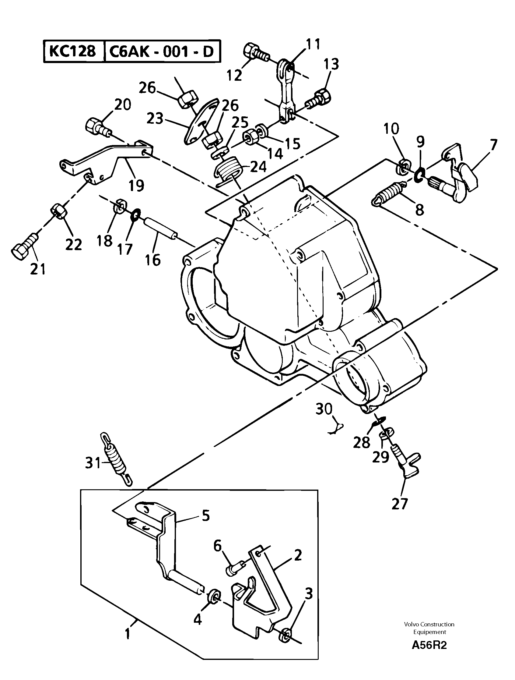 Engine injection pump control — volvo parts diagram
