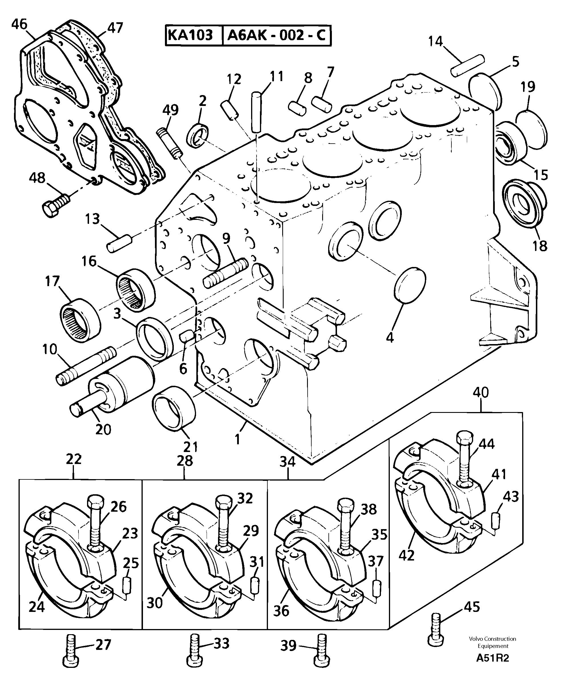 Cylinder block — volvo parts diagram
