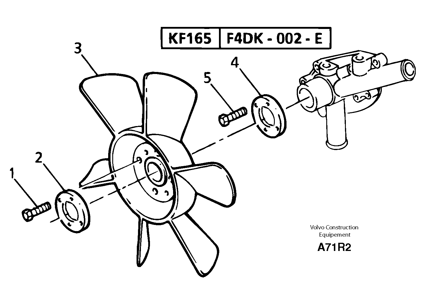 Fan and spacer — volvo parts diagram