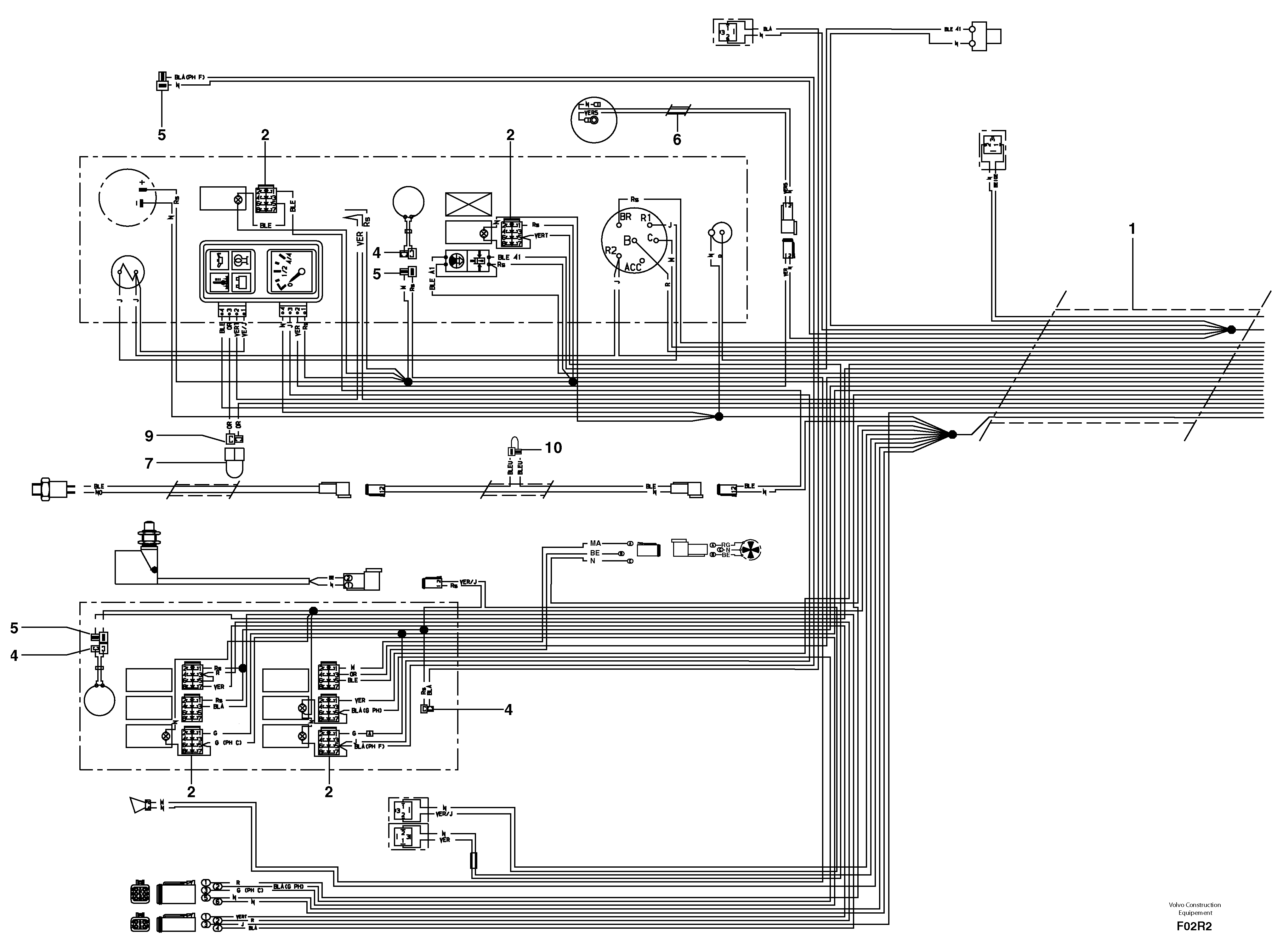 Electrical system (front) / without Puma — volvo parts diagram