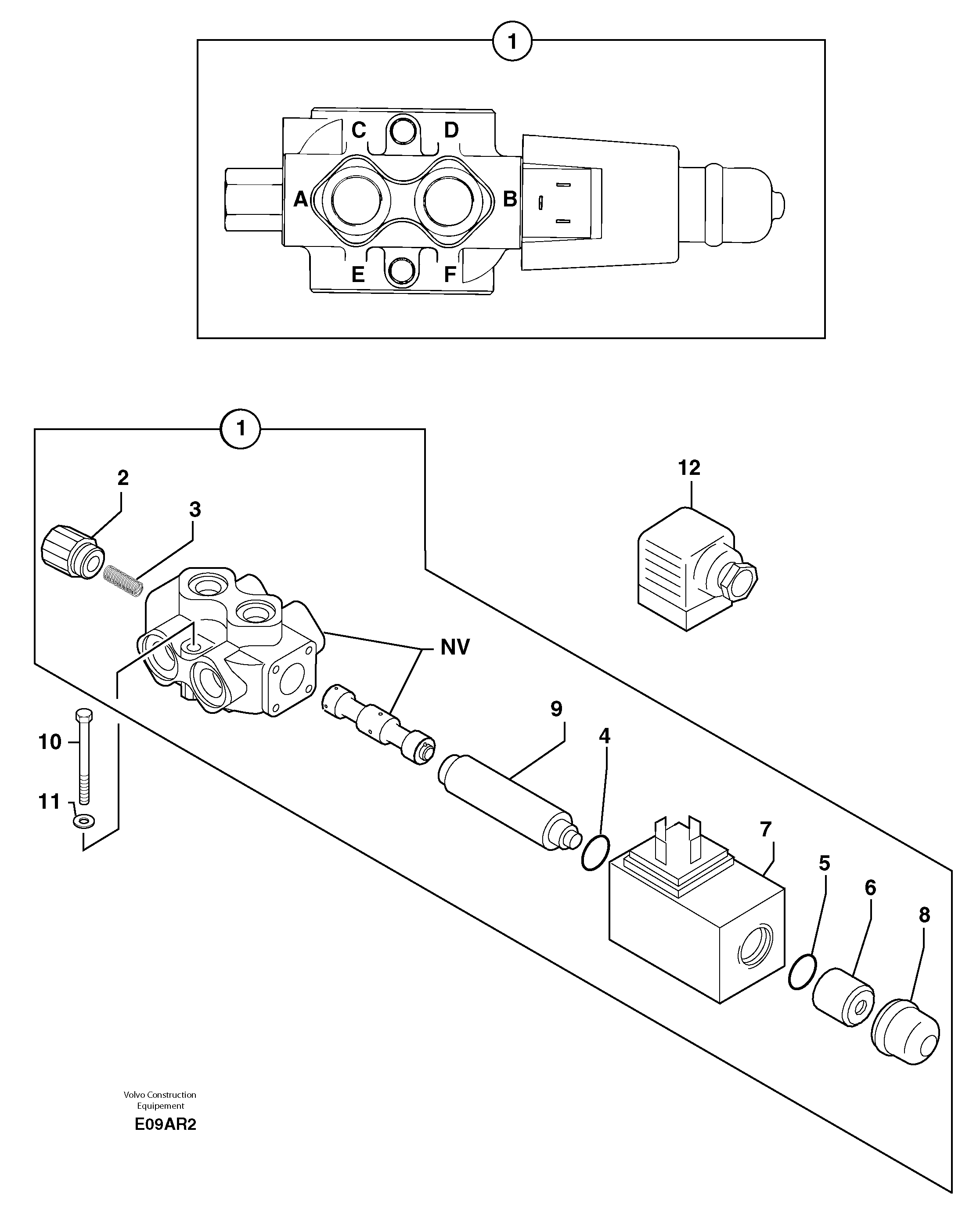 Slewing-offset selector switch ( for valve ) — volvo parts diagram