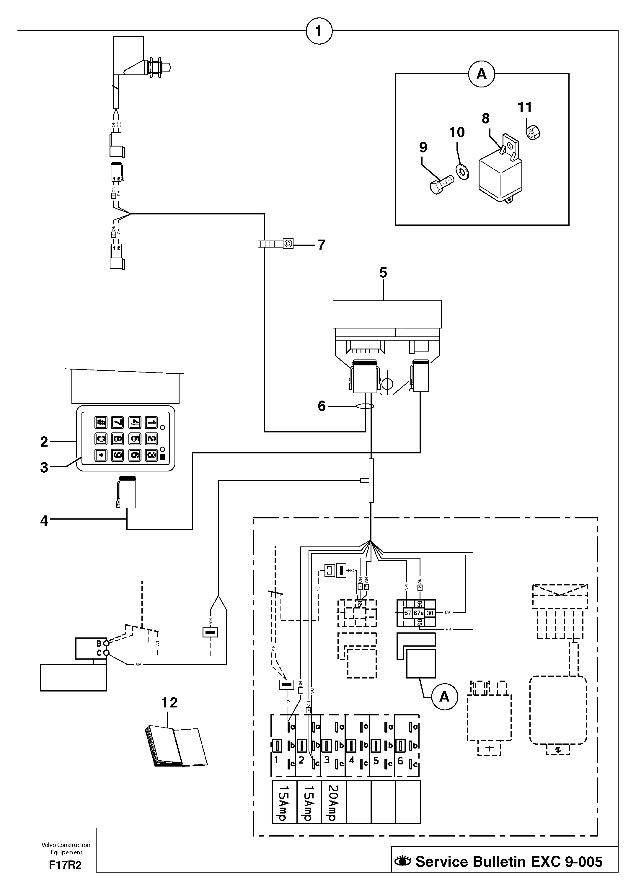 Coded keypad ( anti-start ) / without Puma — volvo parts diagram