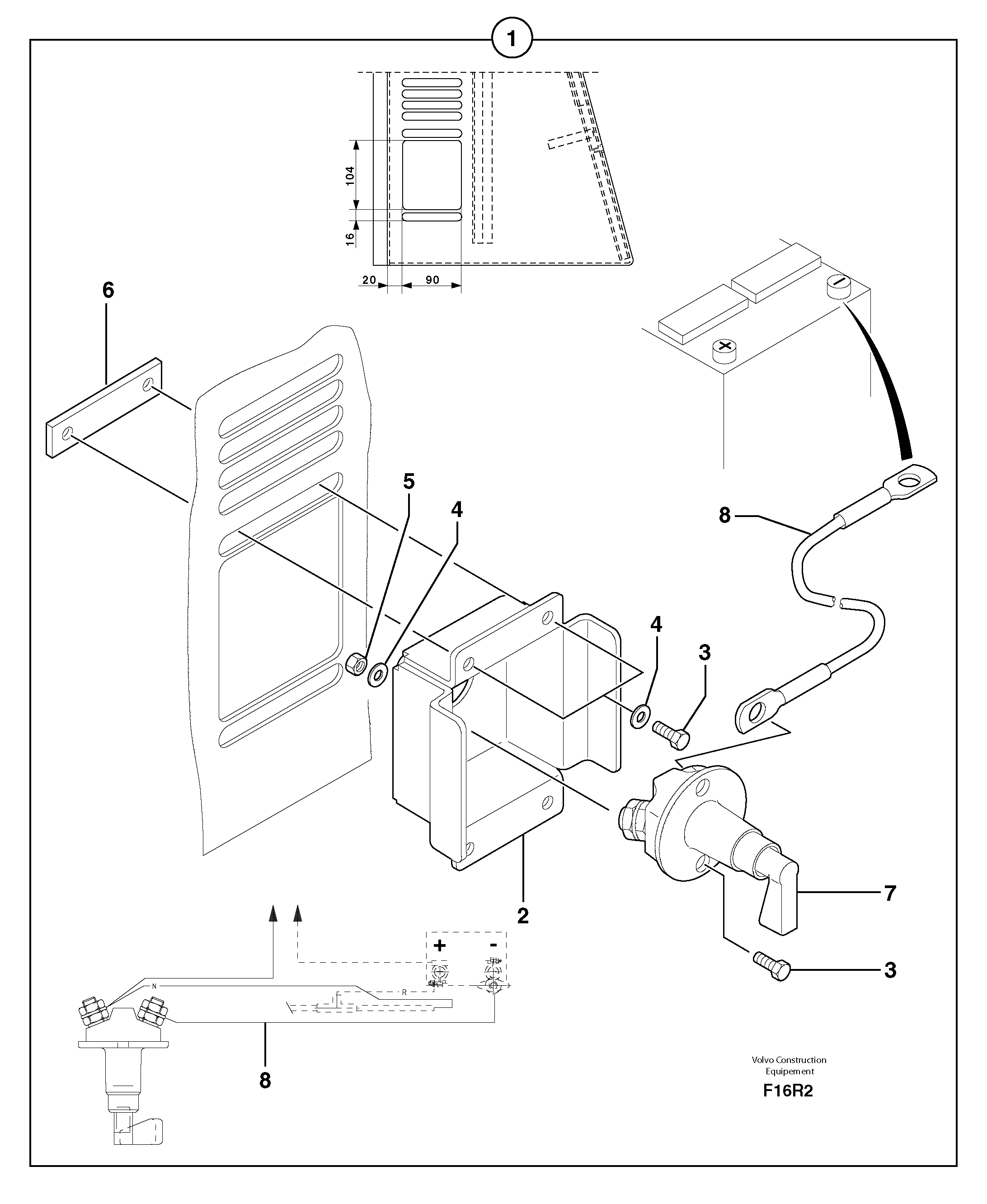Battery cut-out — volvo parts diagram