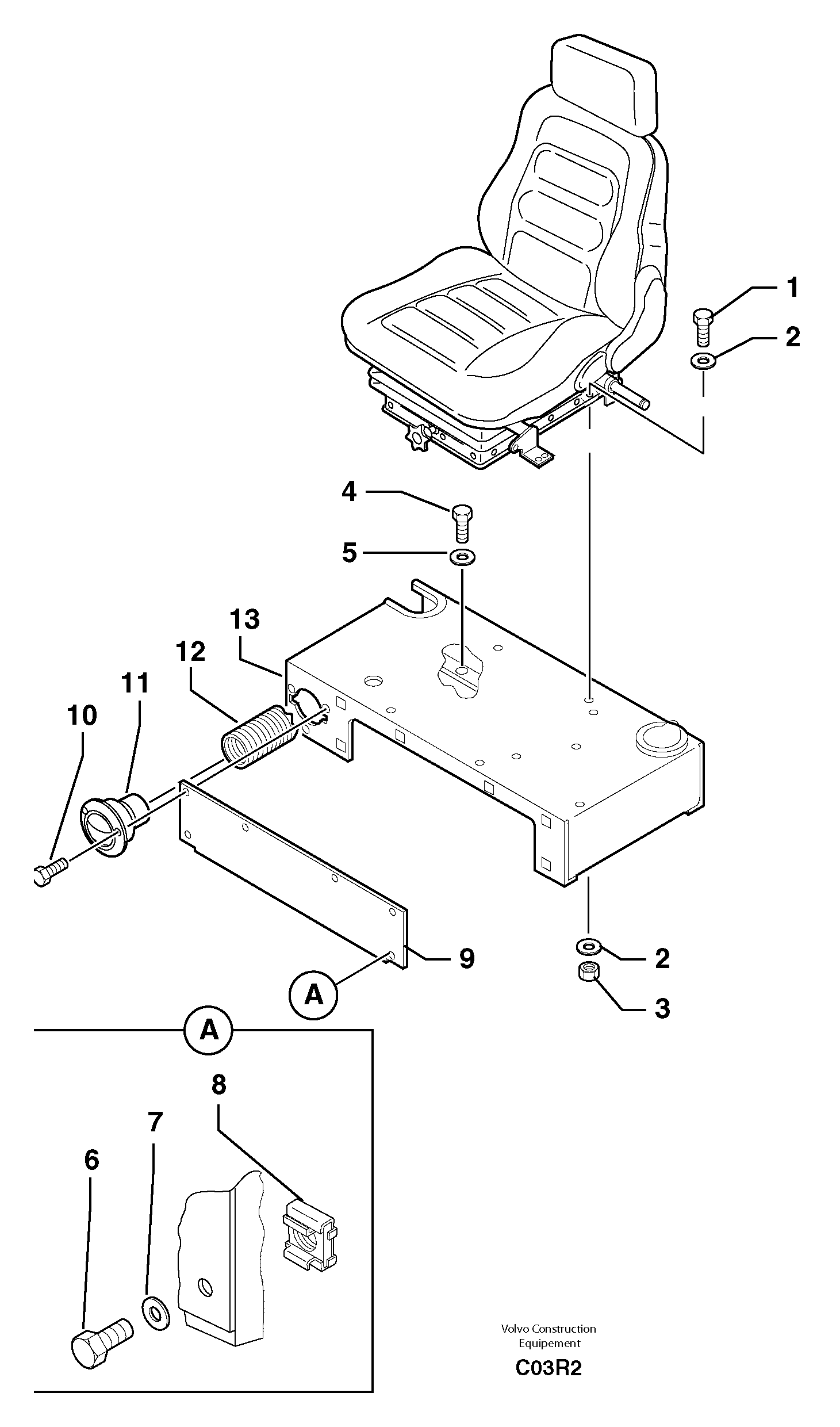 Operator's station : plating — volvo parts diagram