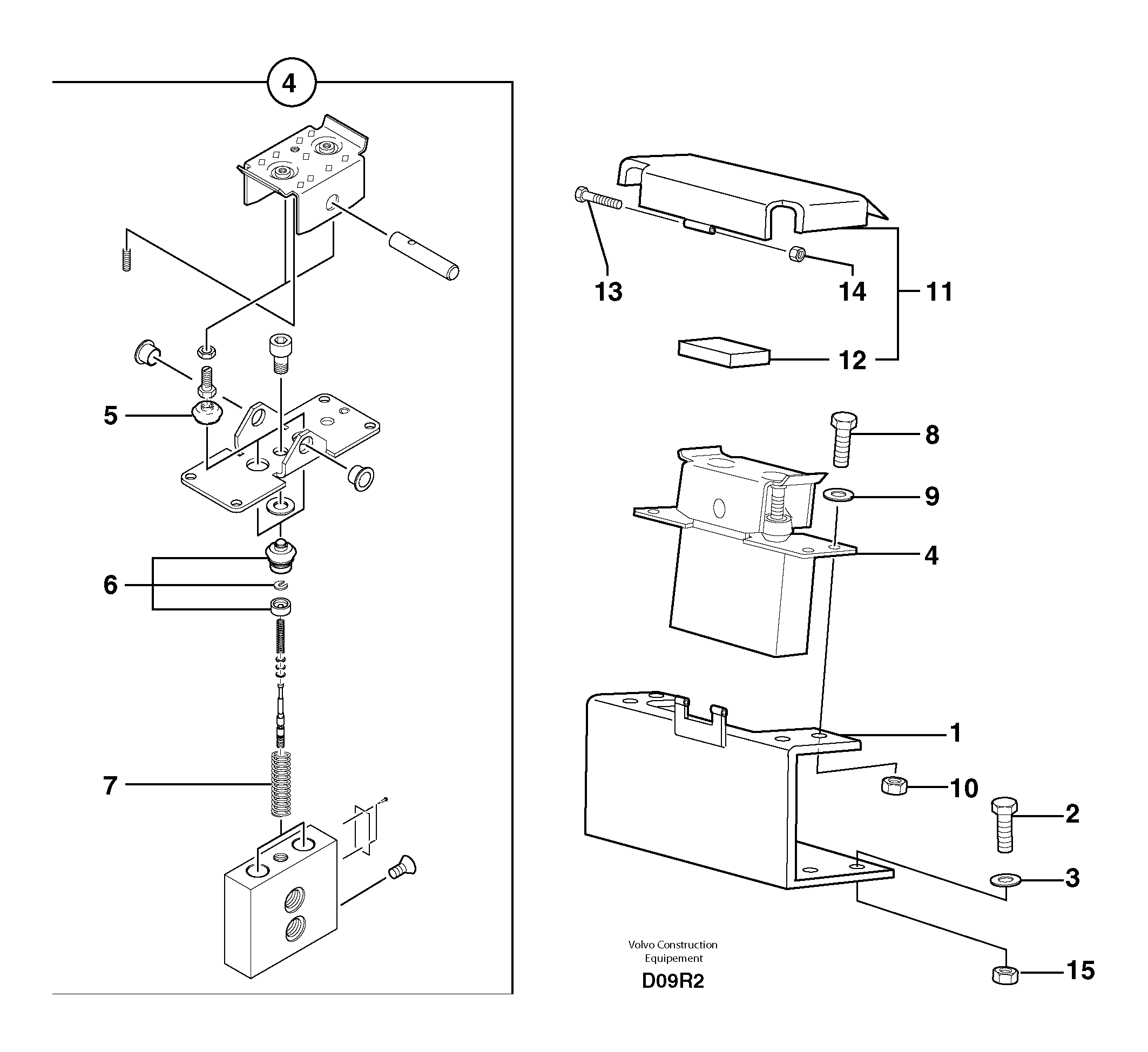 Control pedal : articulated boom — volvo parts diagram