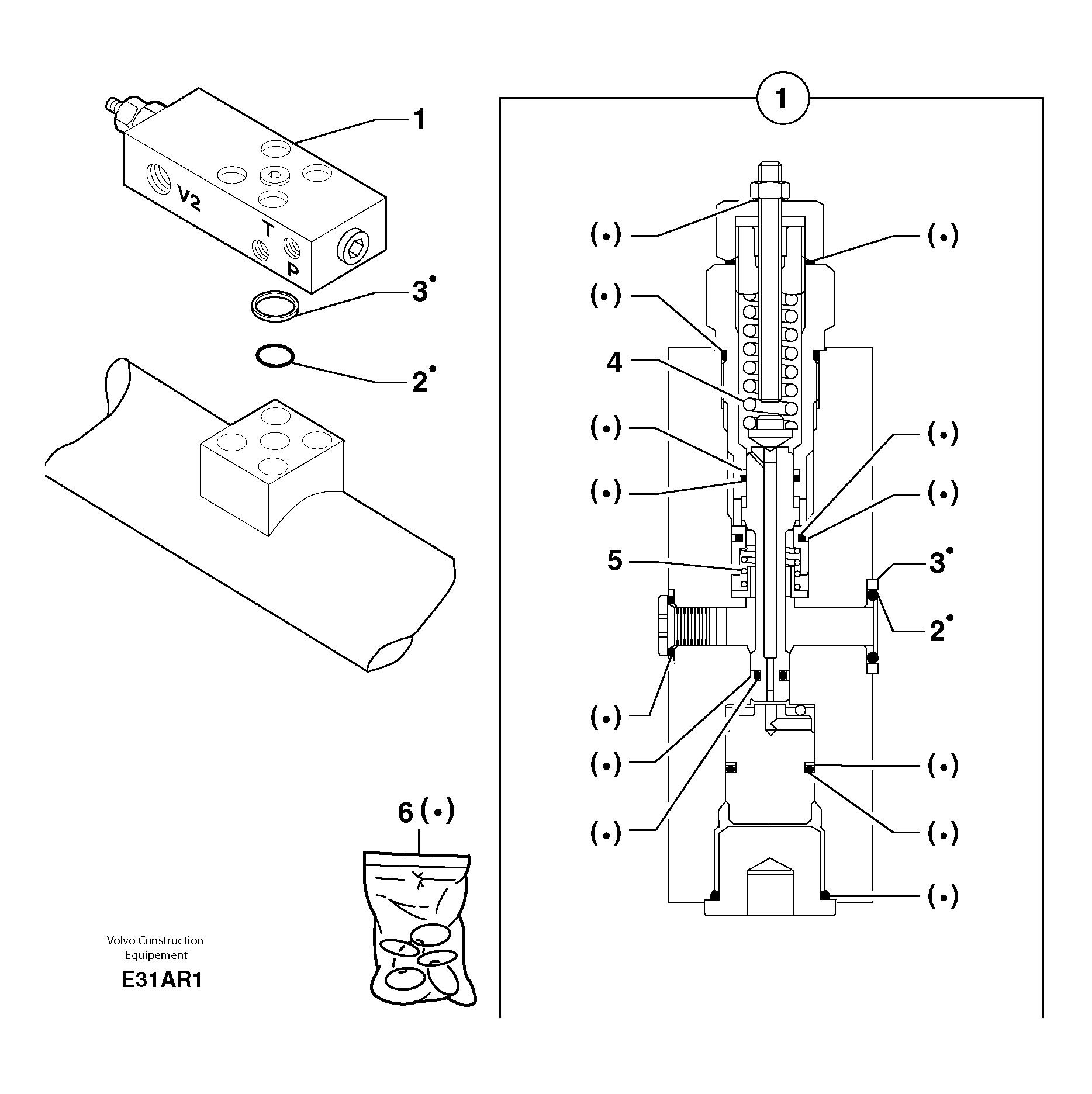 Safety valve ( dipper arm cylinder ) — volvo parts diagram