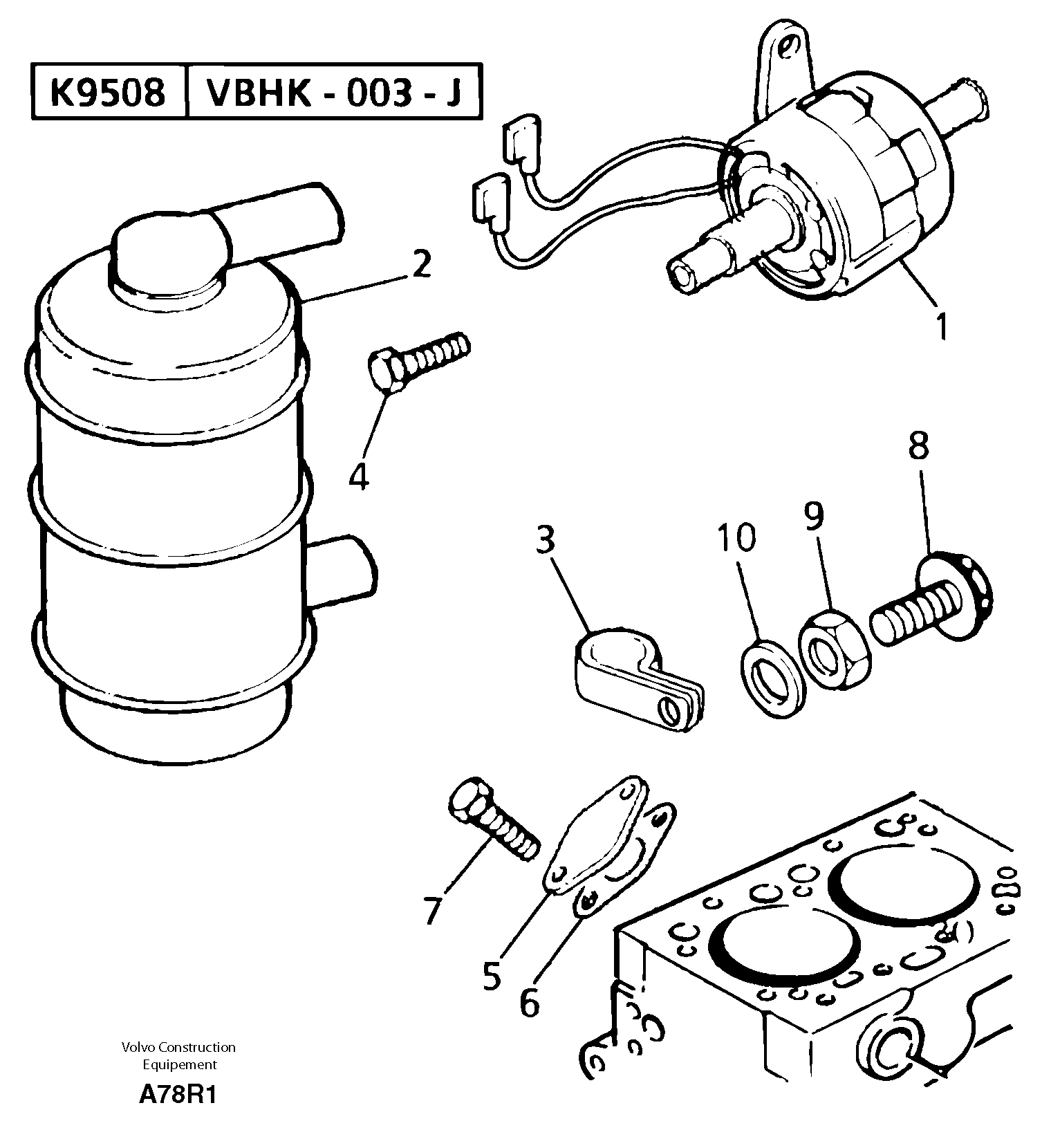 Low pressure fuel system — volvo parts diagram