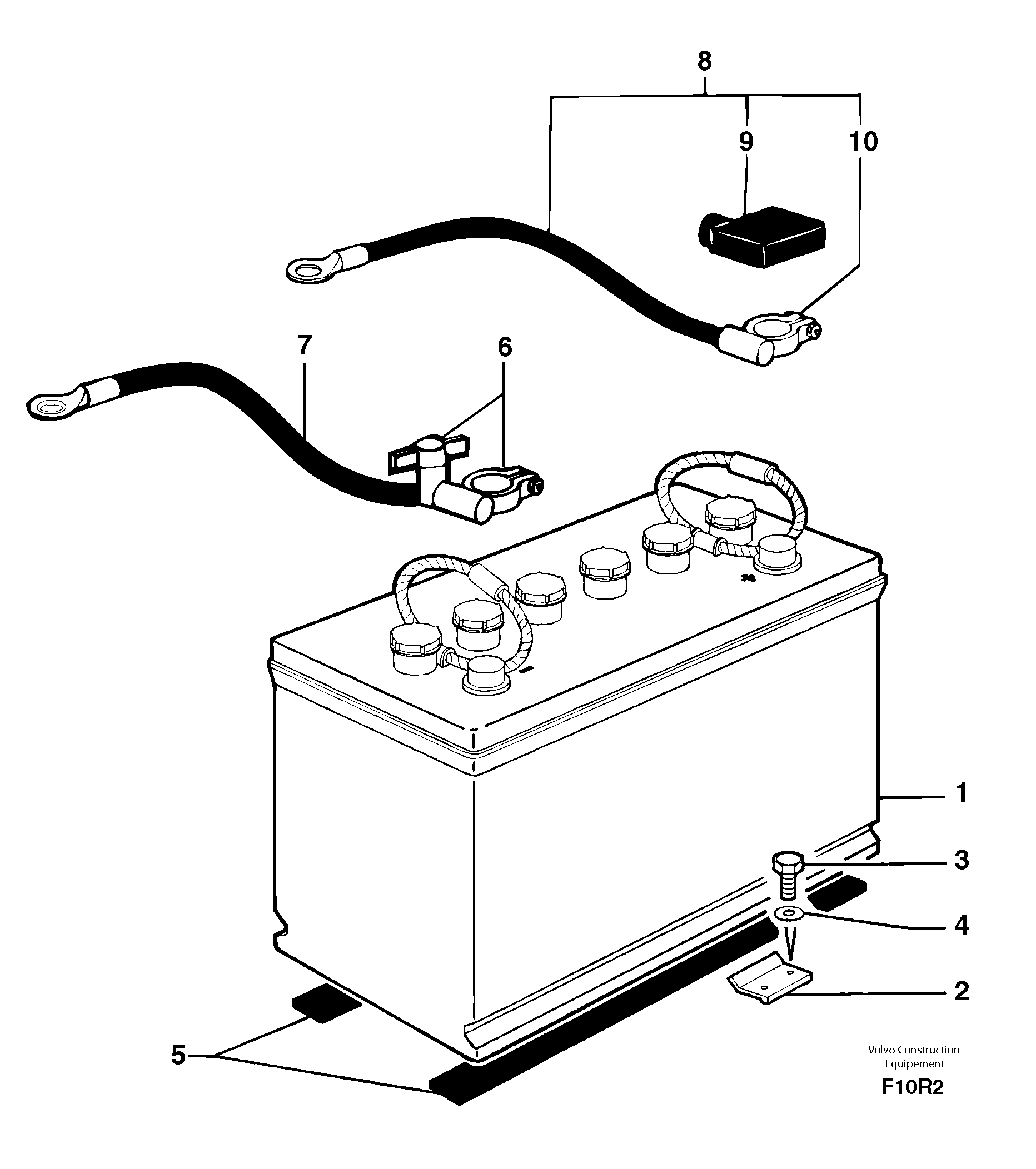 Battery installation / with Puma — volvo parts diagram