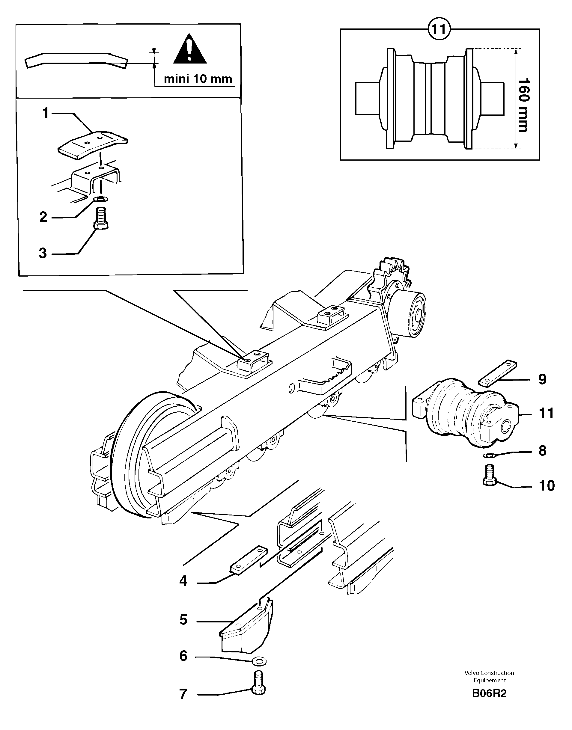 Track rollers — volvo parts diagram