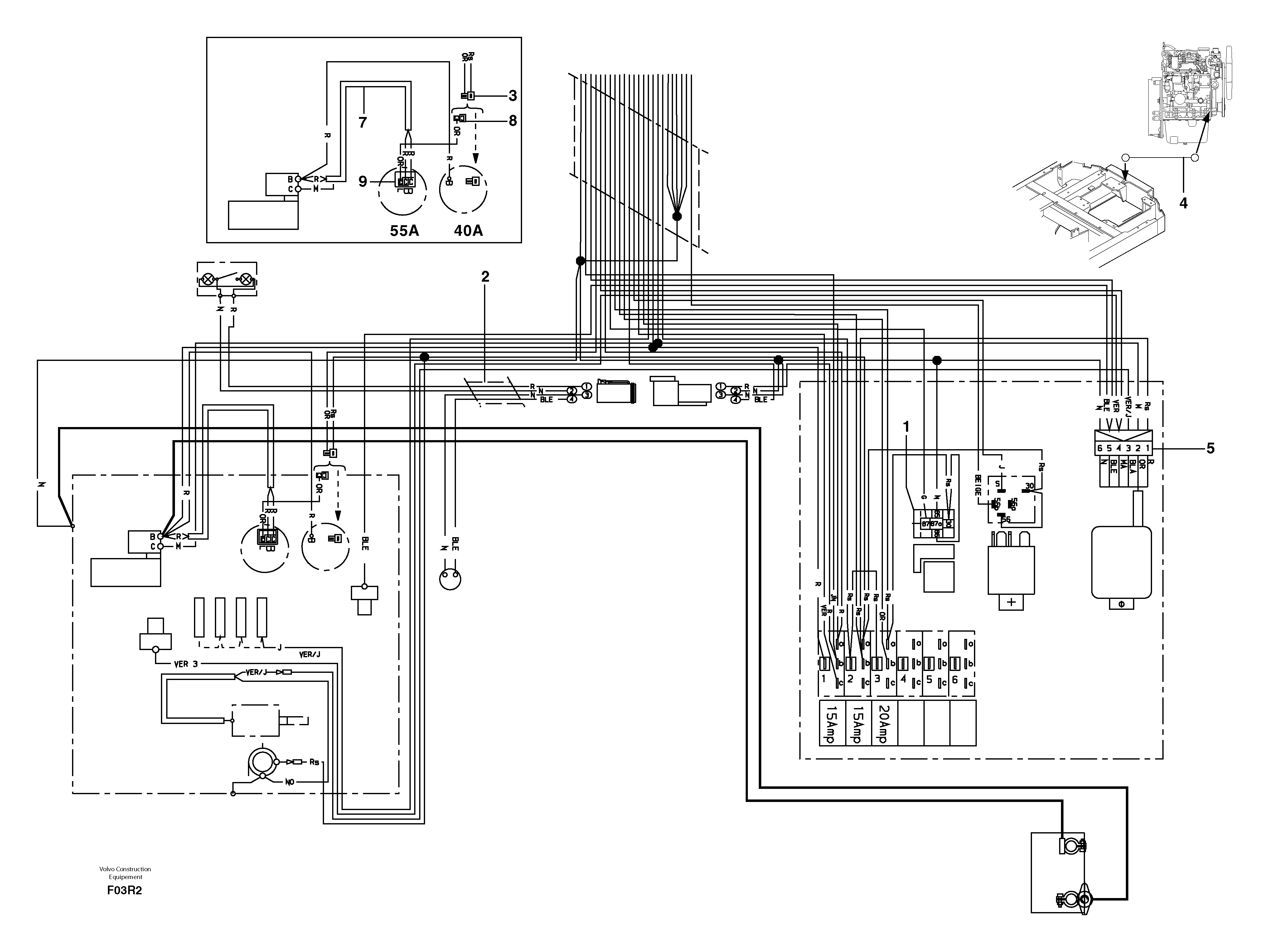 Electrical system (rear) / without Puma — volvo parts diagram