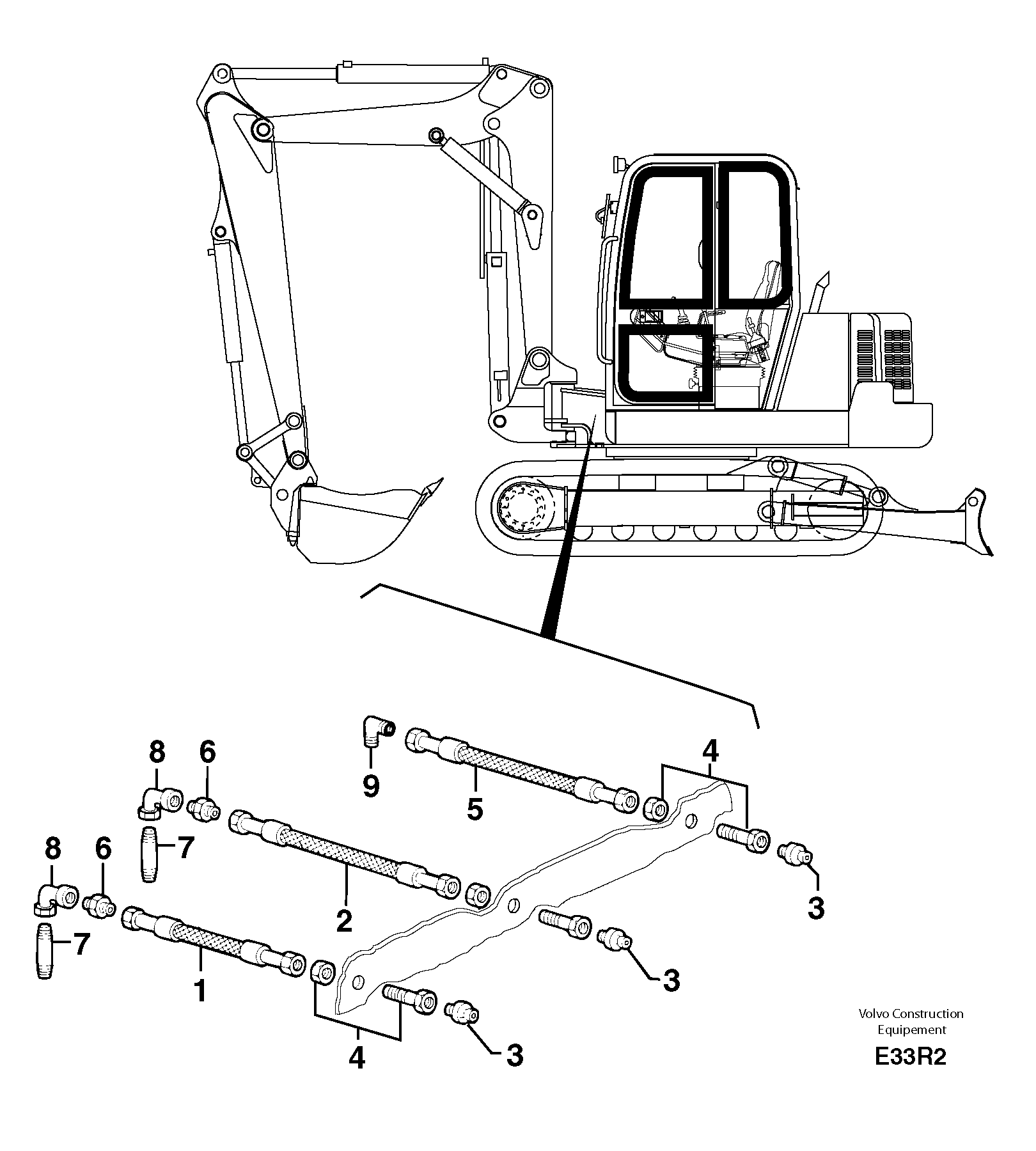 Lubrication chart — volvo parts diagram