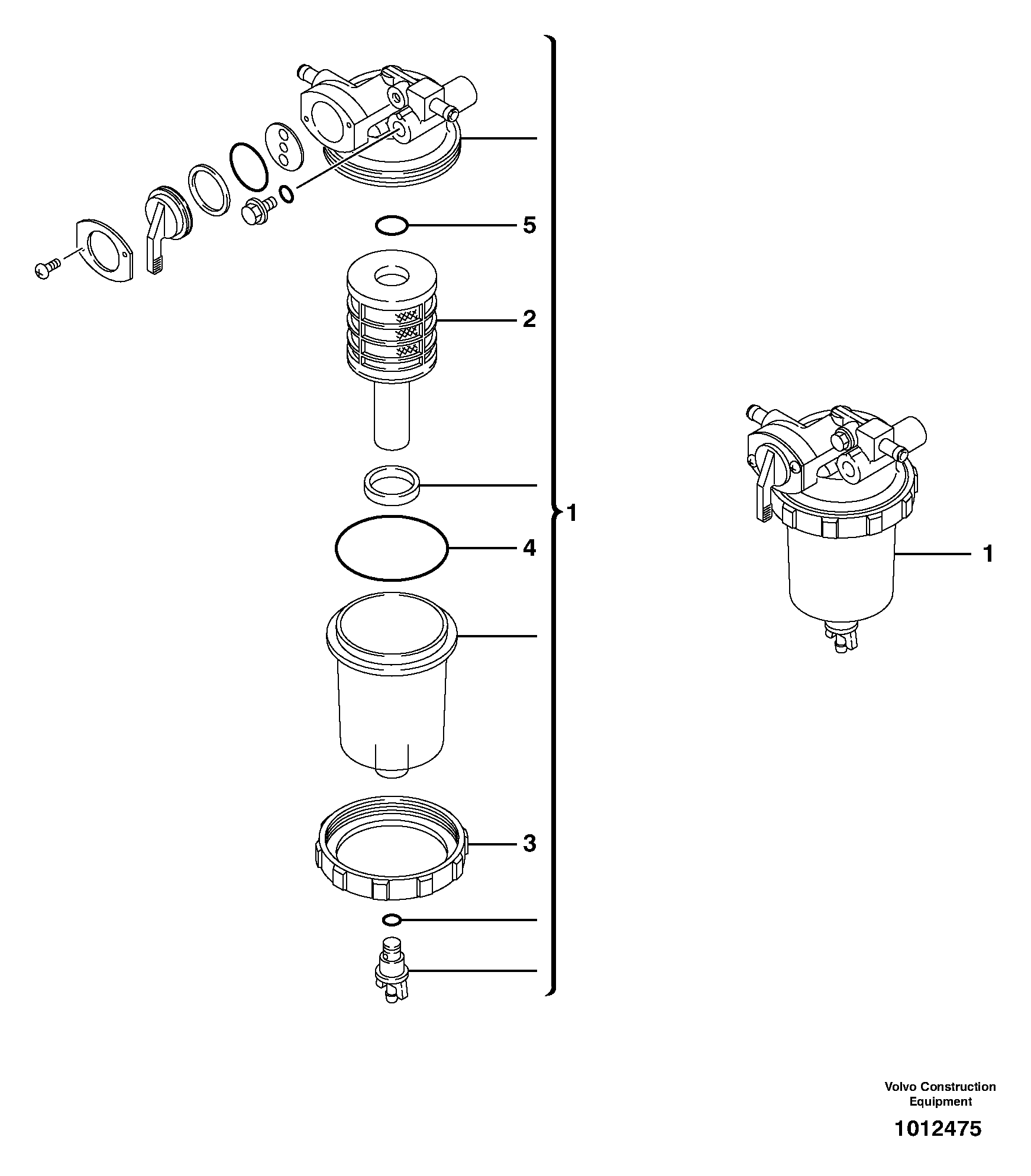 Sediment bowl — volvo parts diagram