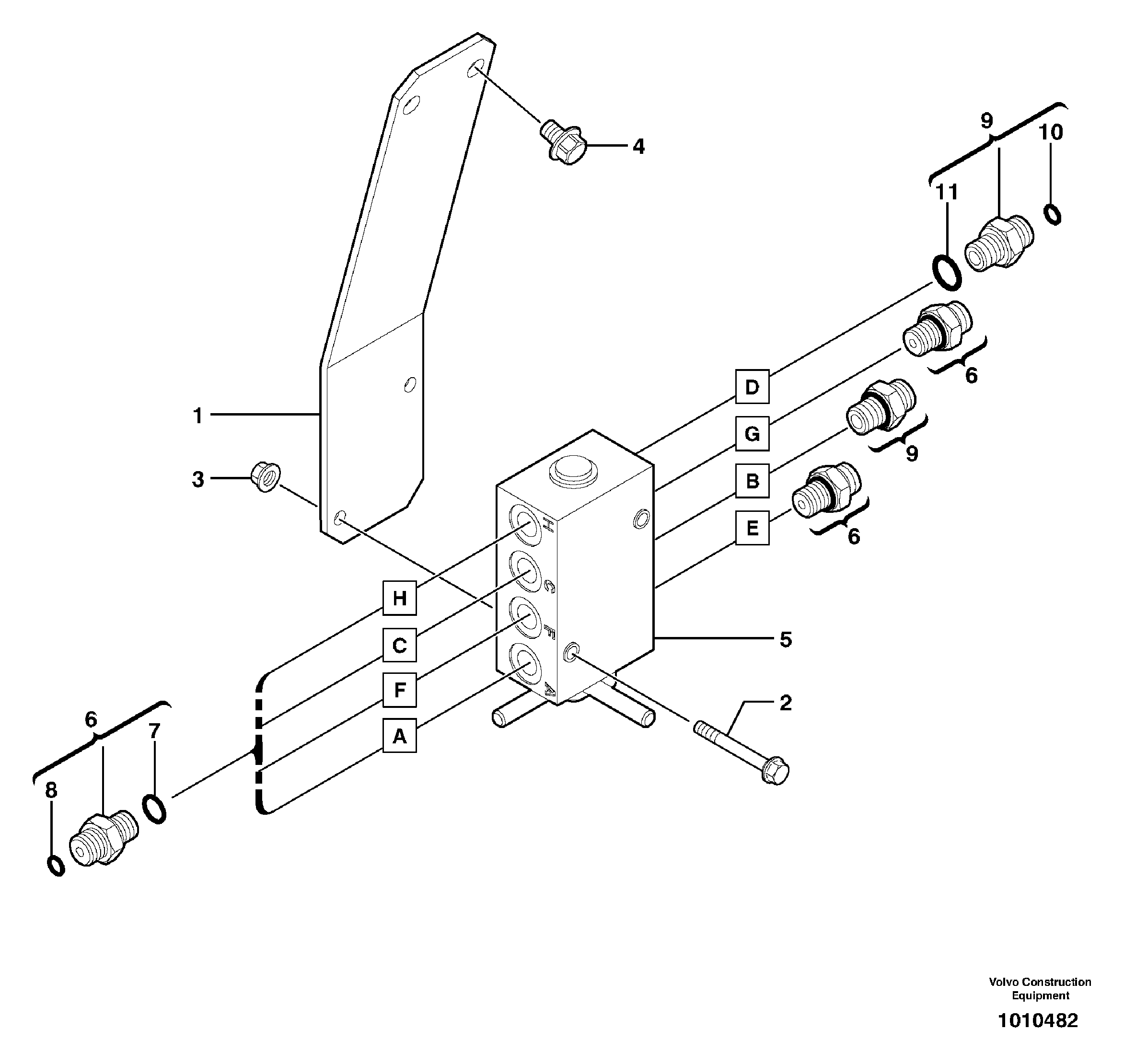 Control selector switch installation  USA — volvo parts diagram