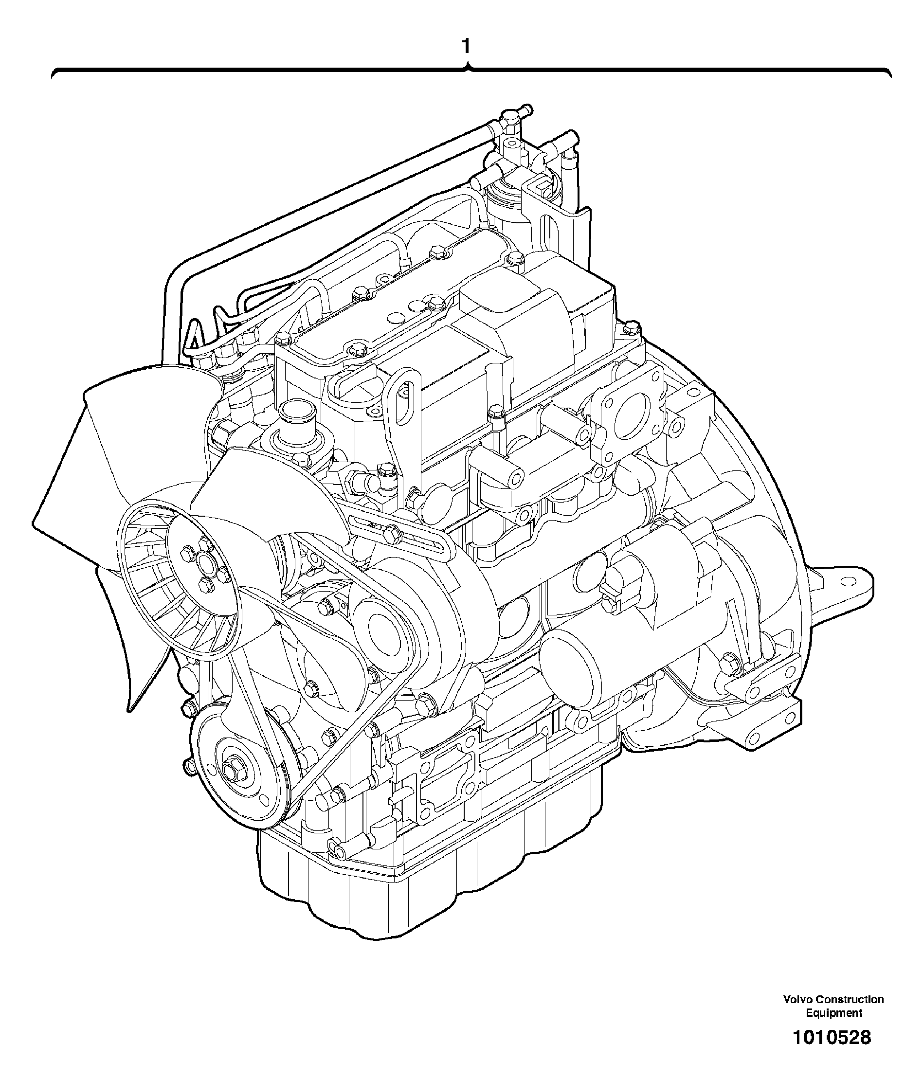 Equipped engine — volvo parts diagram
