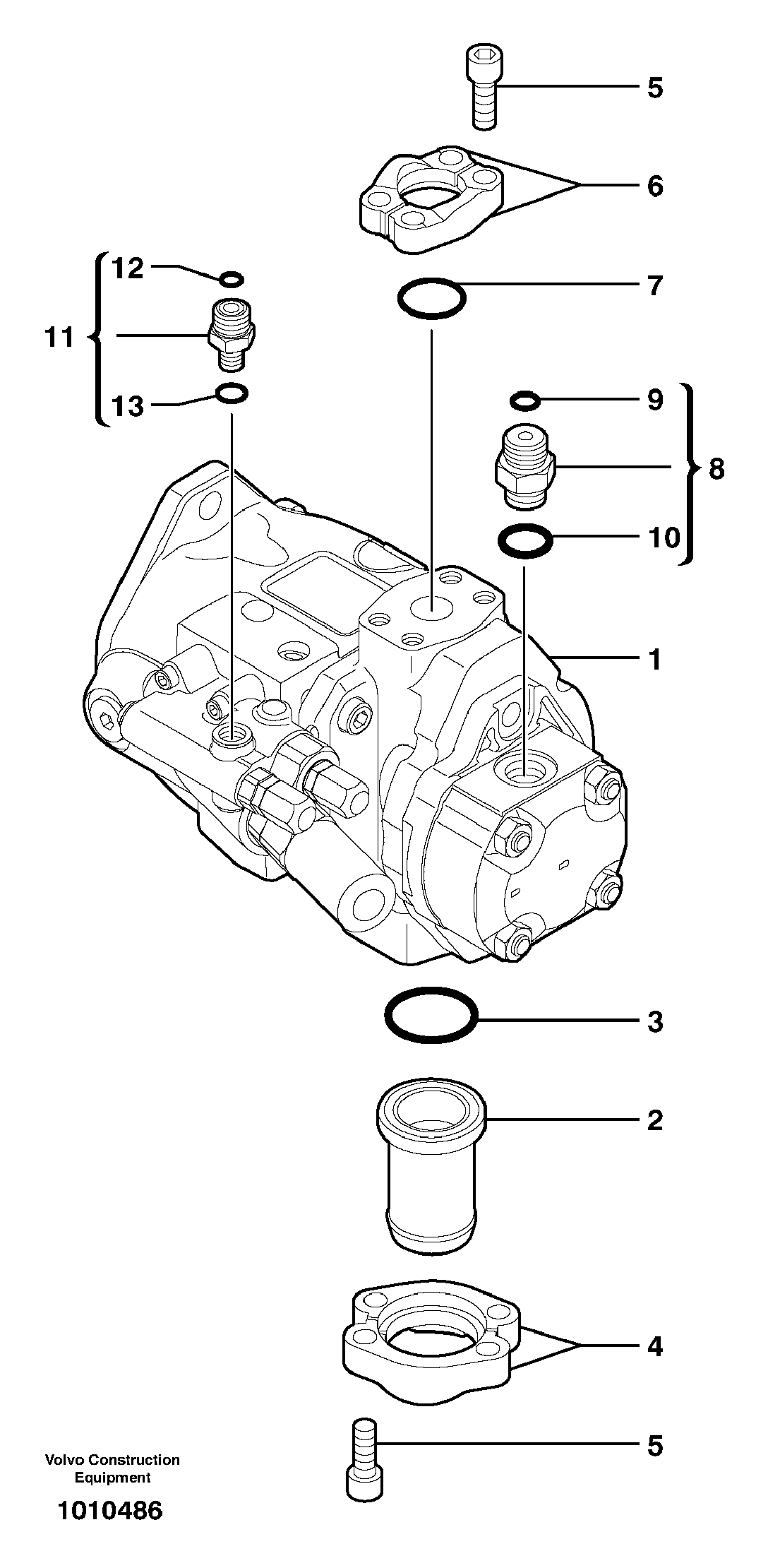 Pump installation — volvo parts diagram