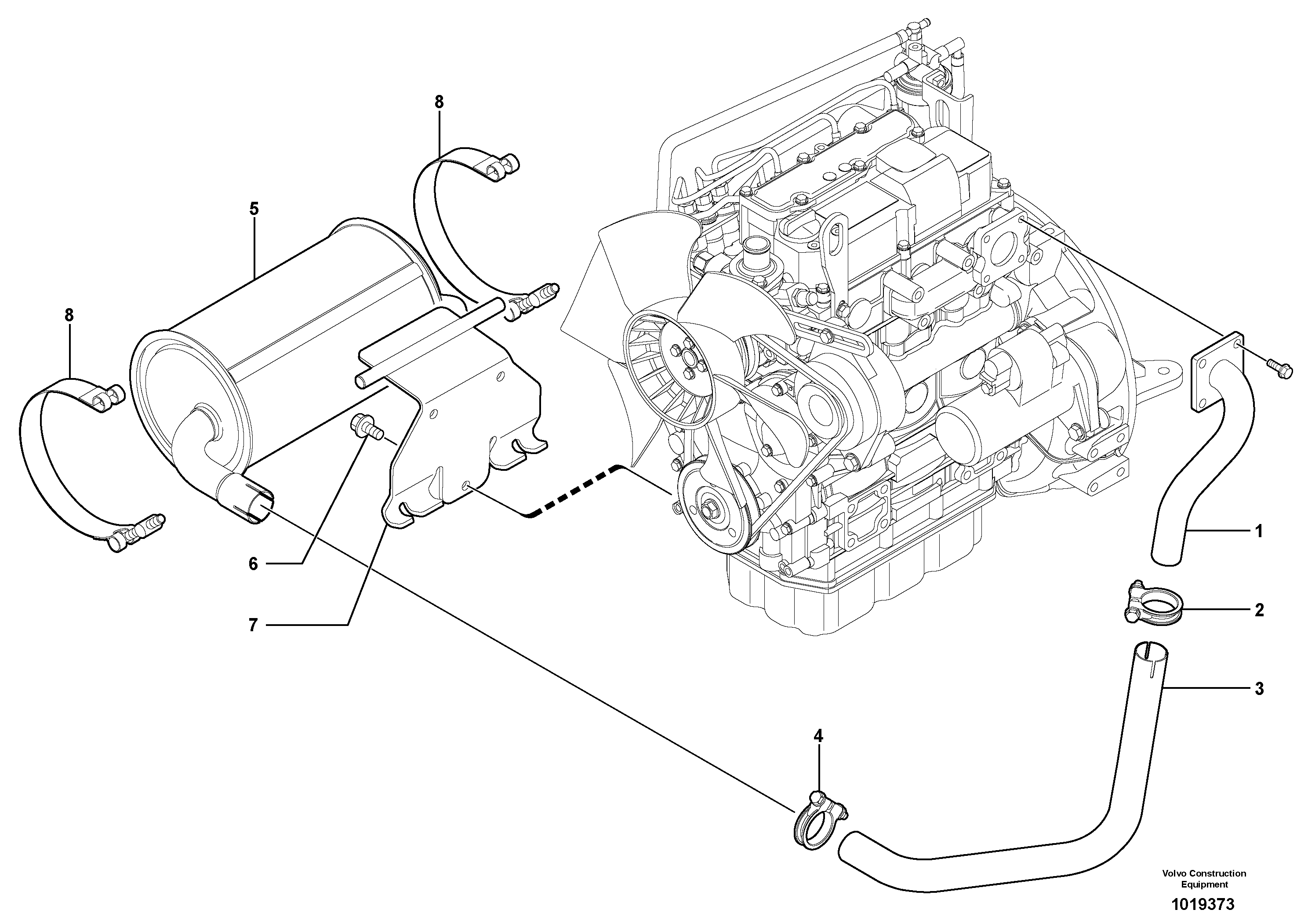 Muffler — volvo parts diagram