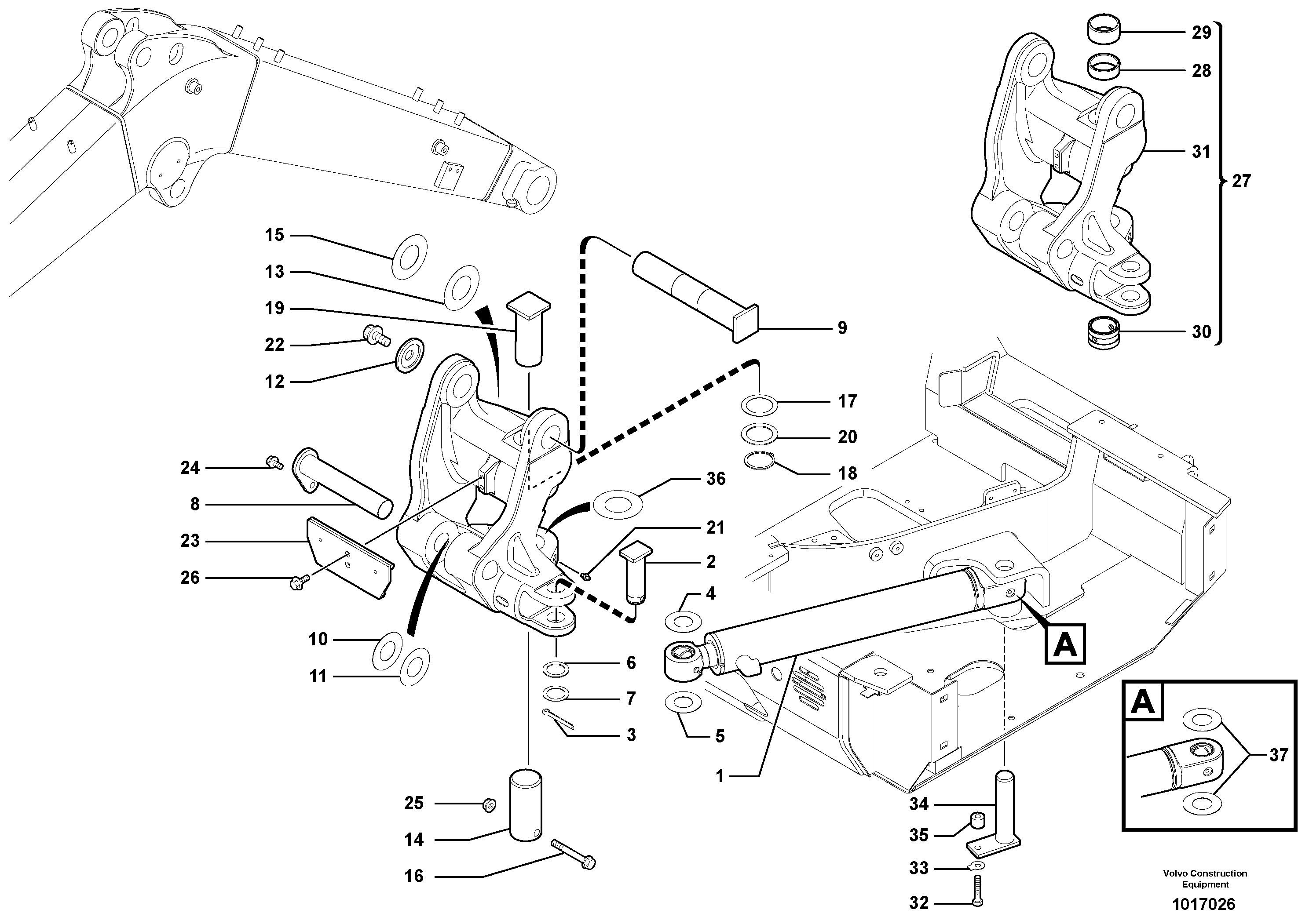 Pivot pin — volvo parts diagram