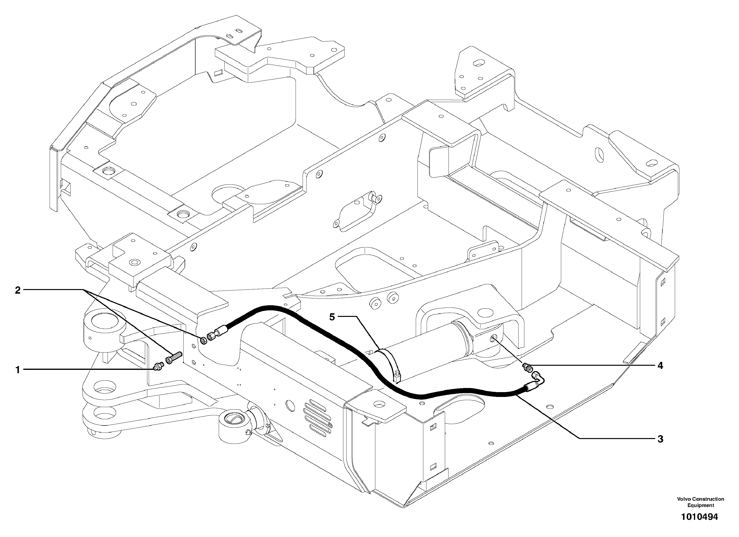 Lubrication ( boom offset cylinder ) — volvo parts diagram