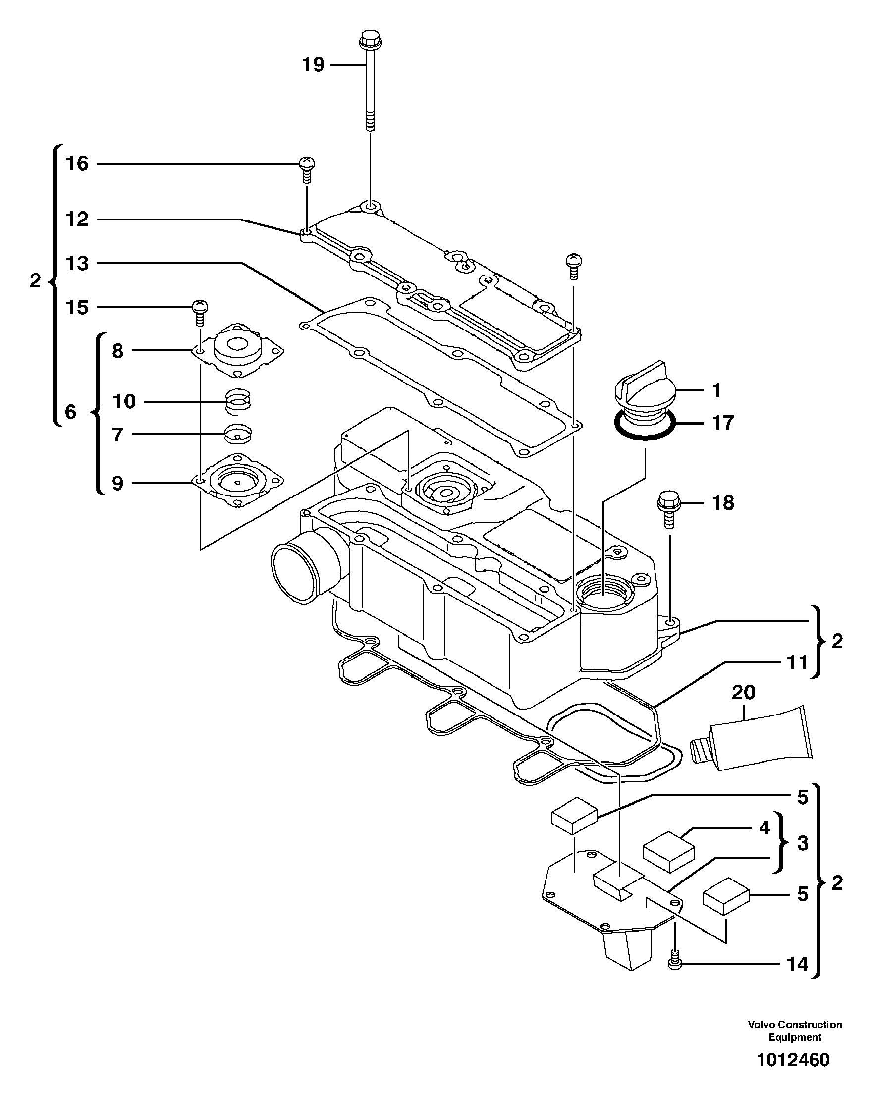 Valve cover — volvo parts diagram