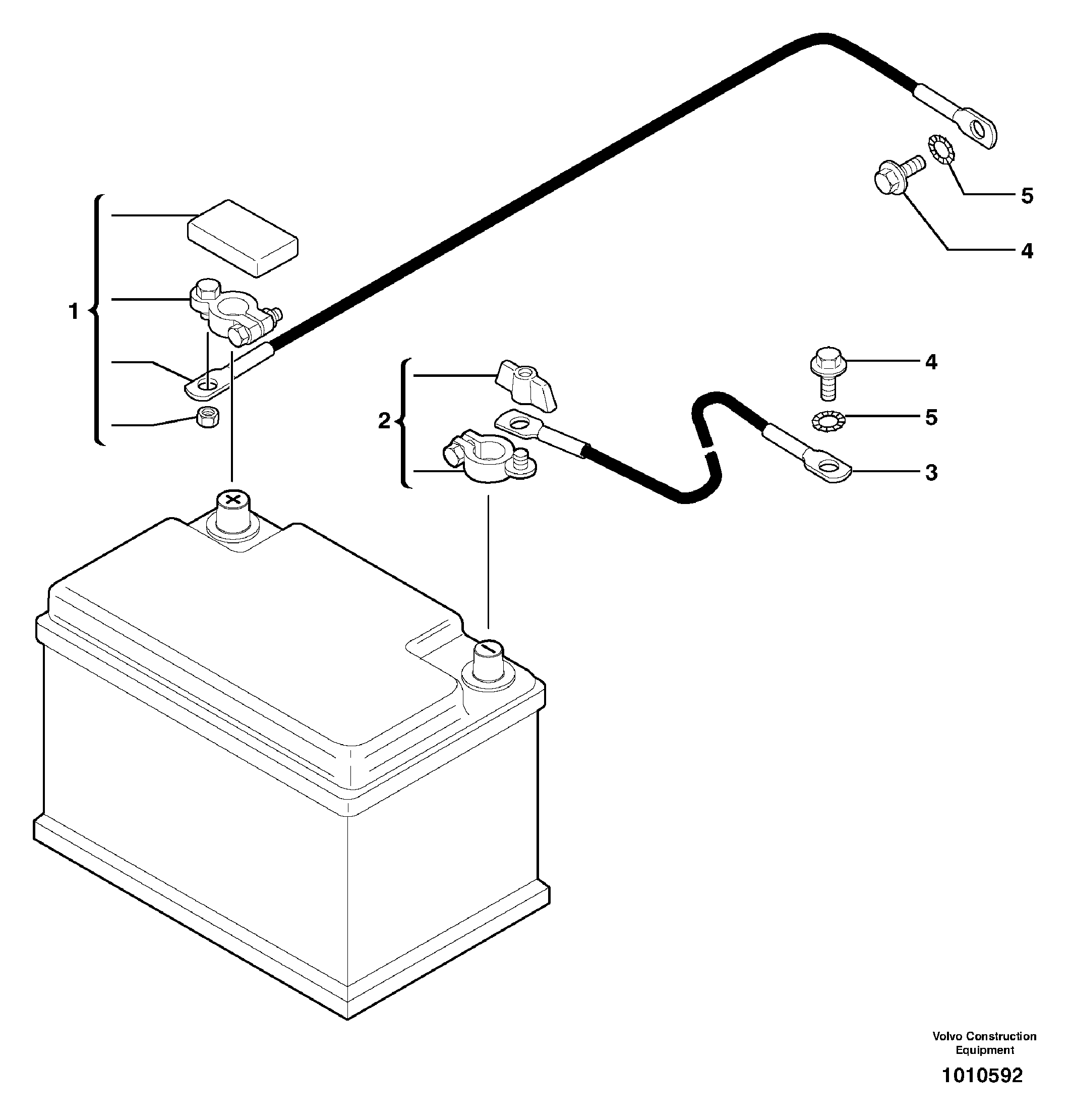 Cables, battery — volvo parts diagram